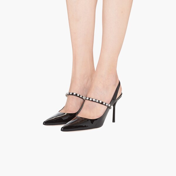 prada patent leather slingback pumps