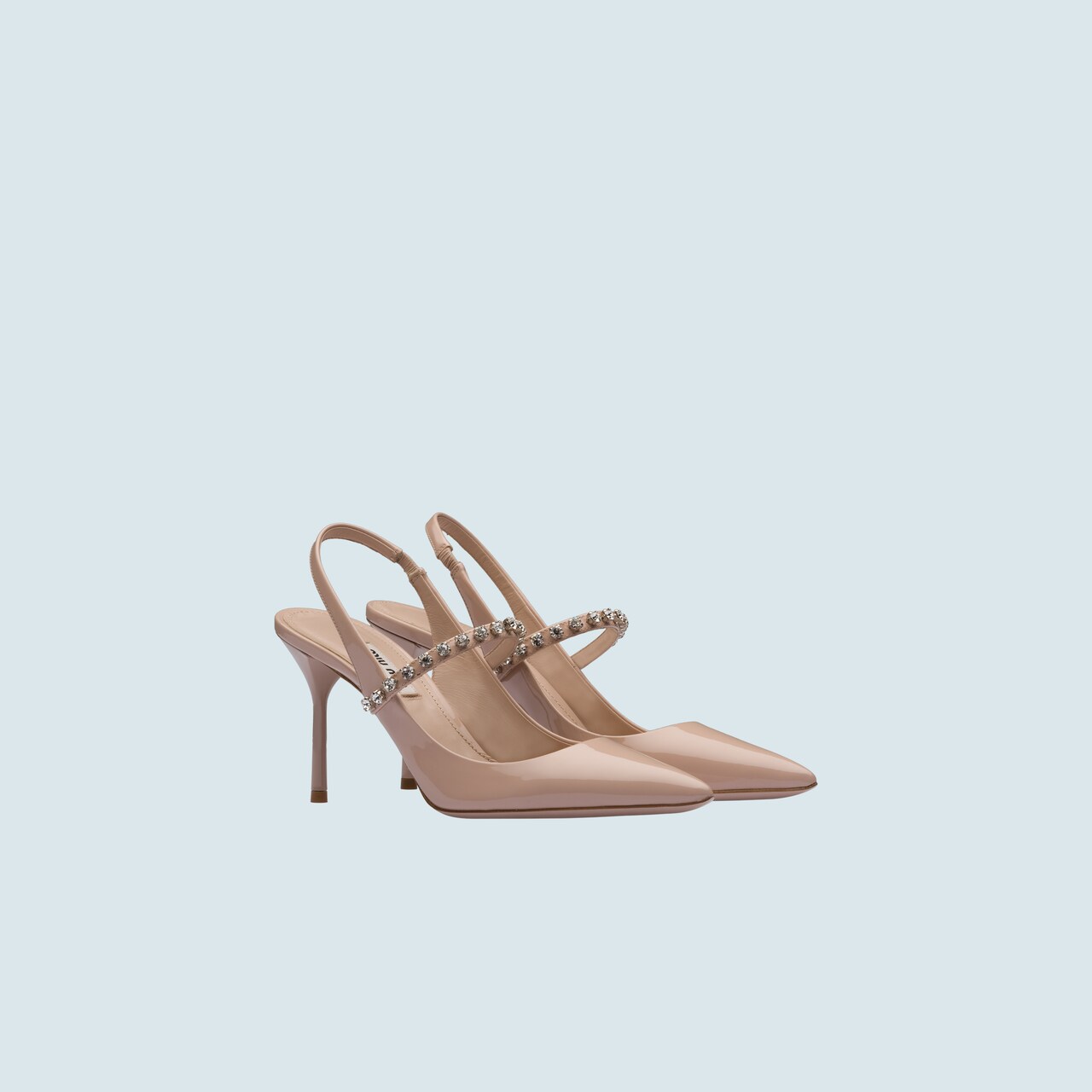 patent leather slingback pumps