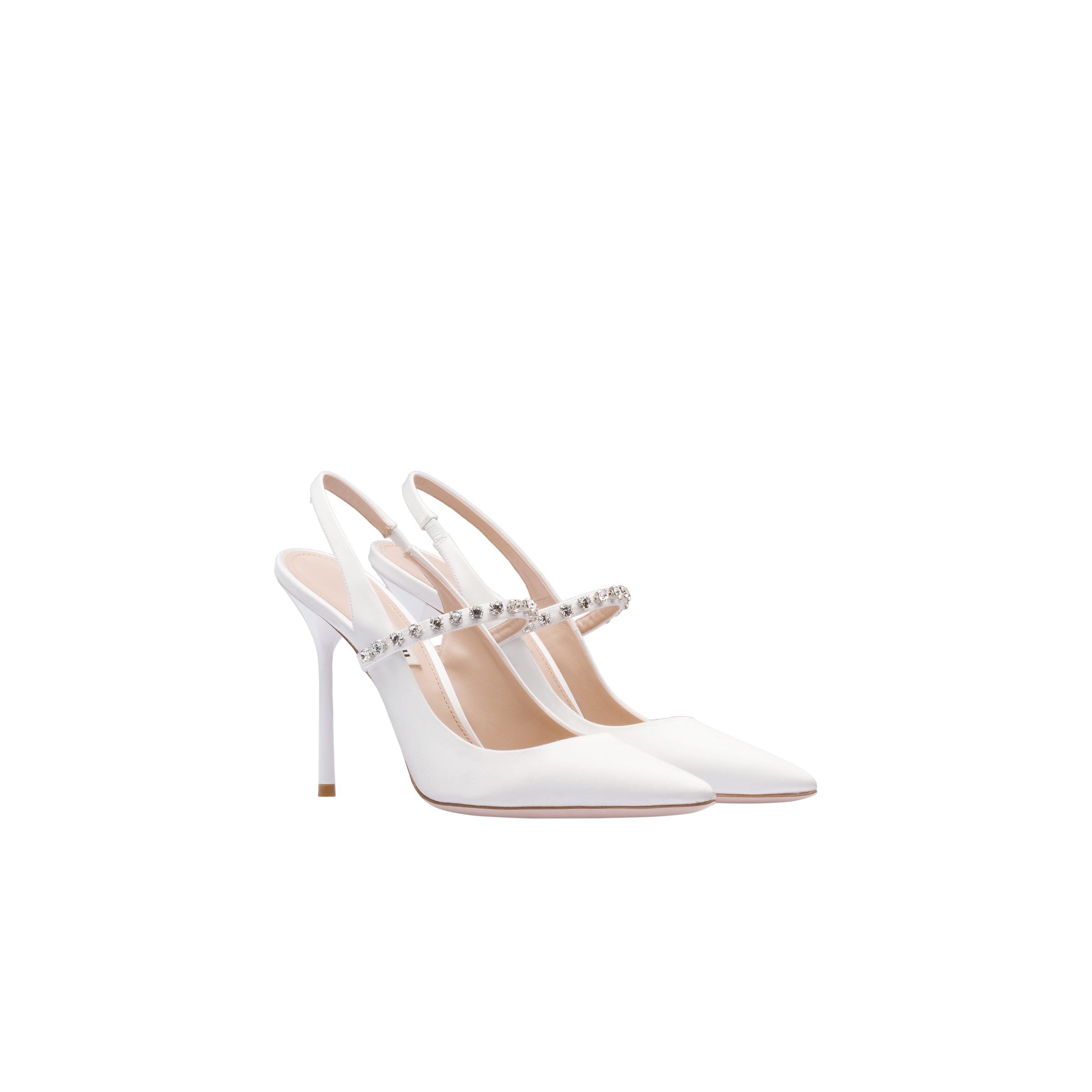 Satin slingbacks White | Miu Miu