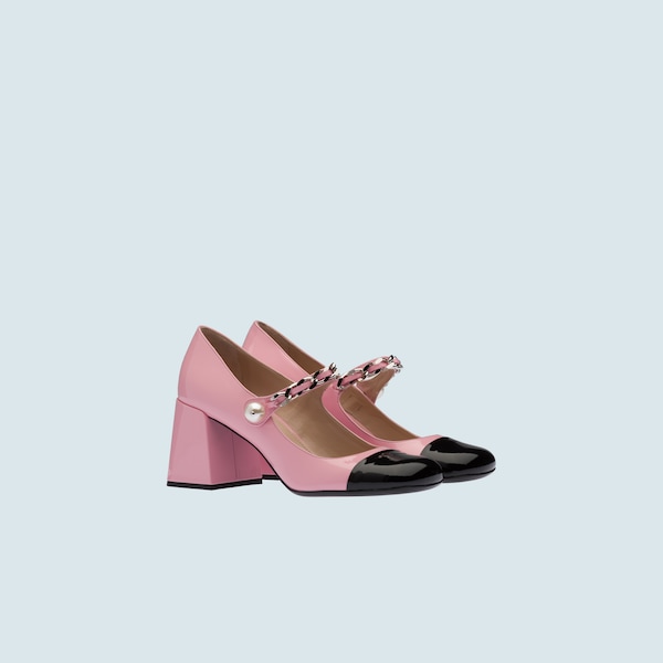 Patent leather pumps Pink/black | Miu Miu