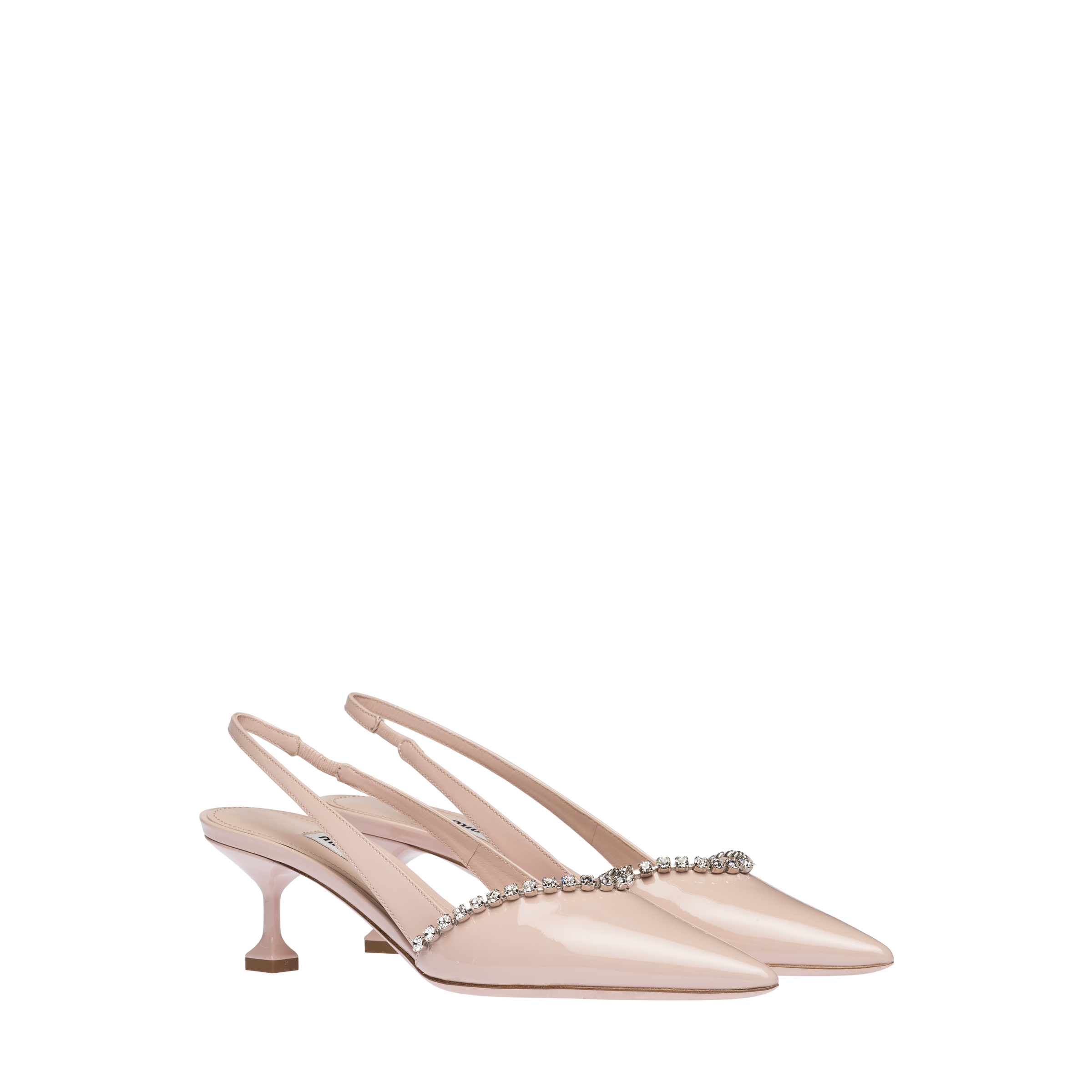 patent leather slingback pumps