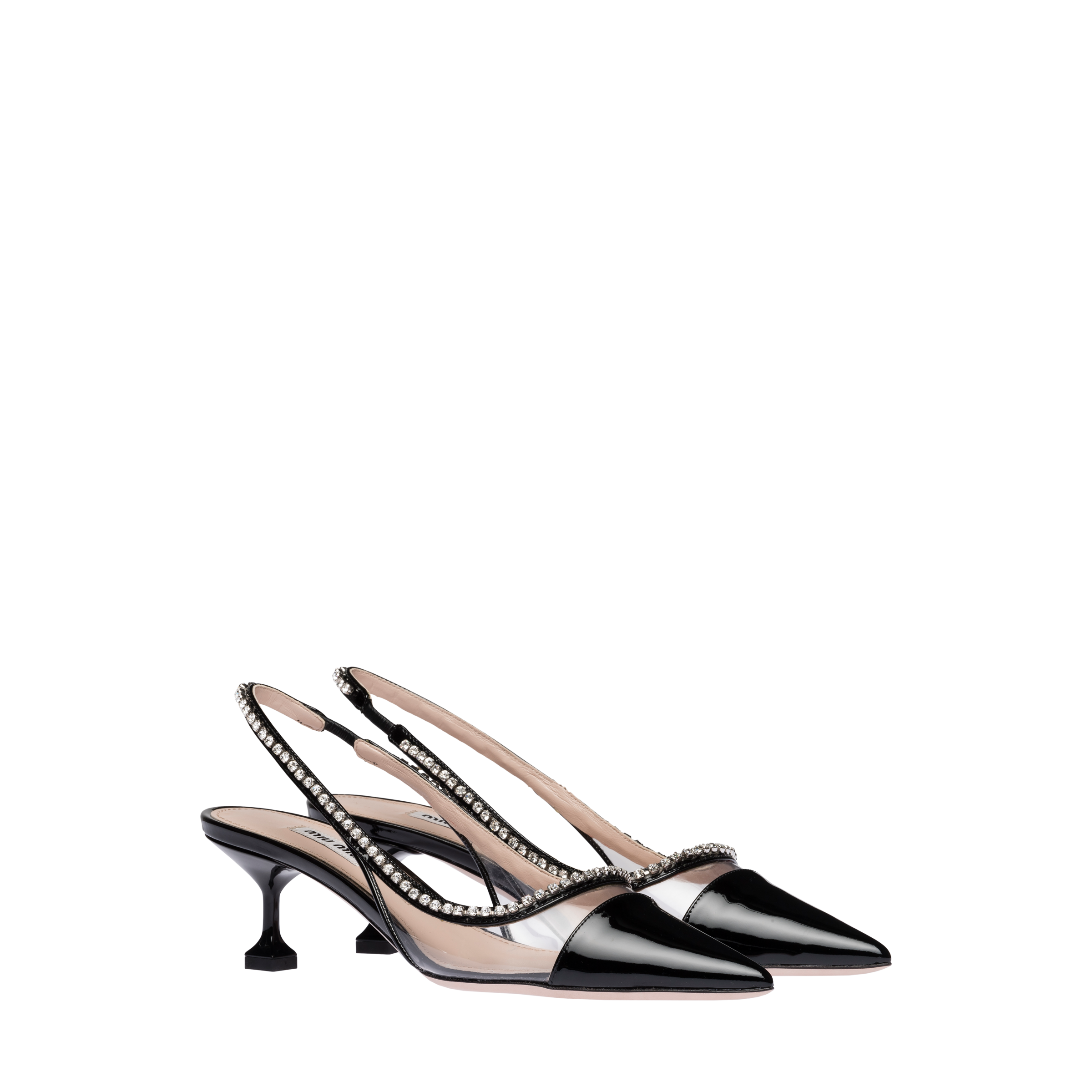 patent leather slingback pumps