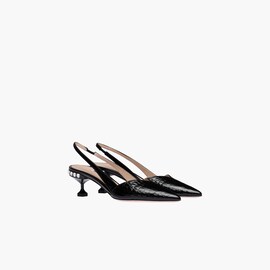 black sling back shoe