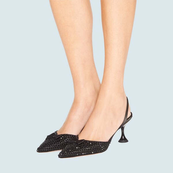 Satin slingback heels Clearance