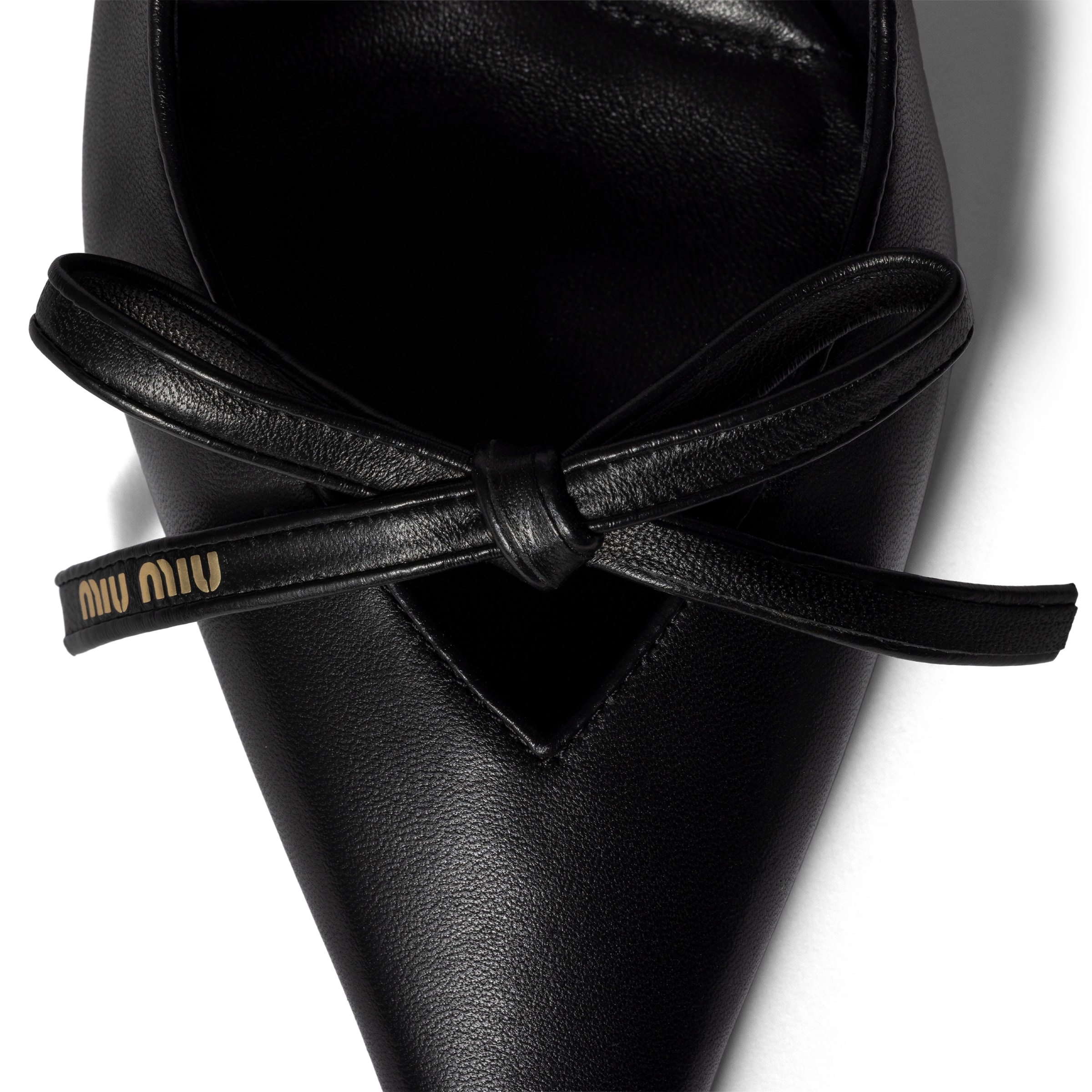 Miu Miu Chic Leather Kitten Heel Pumps With Buckle In Black