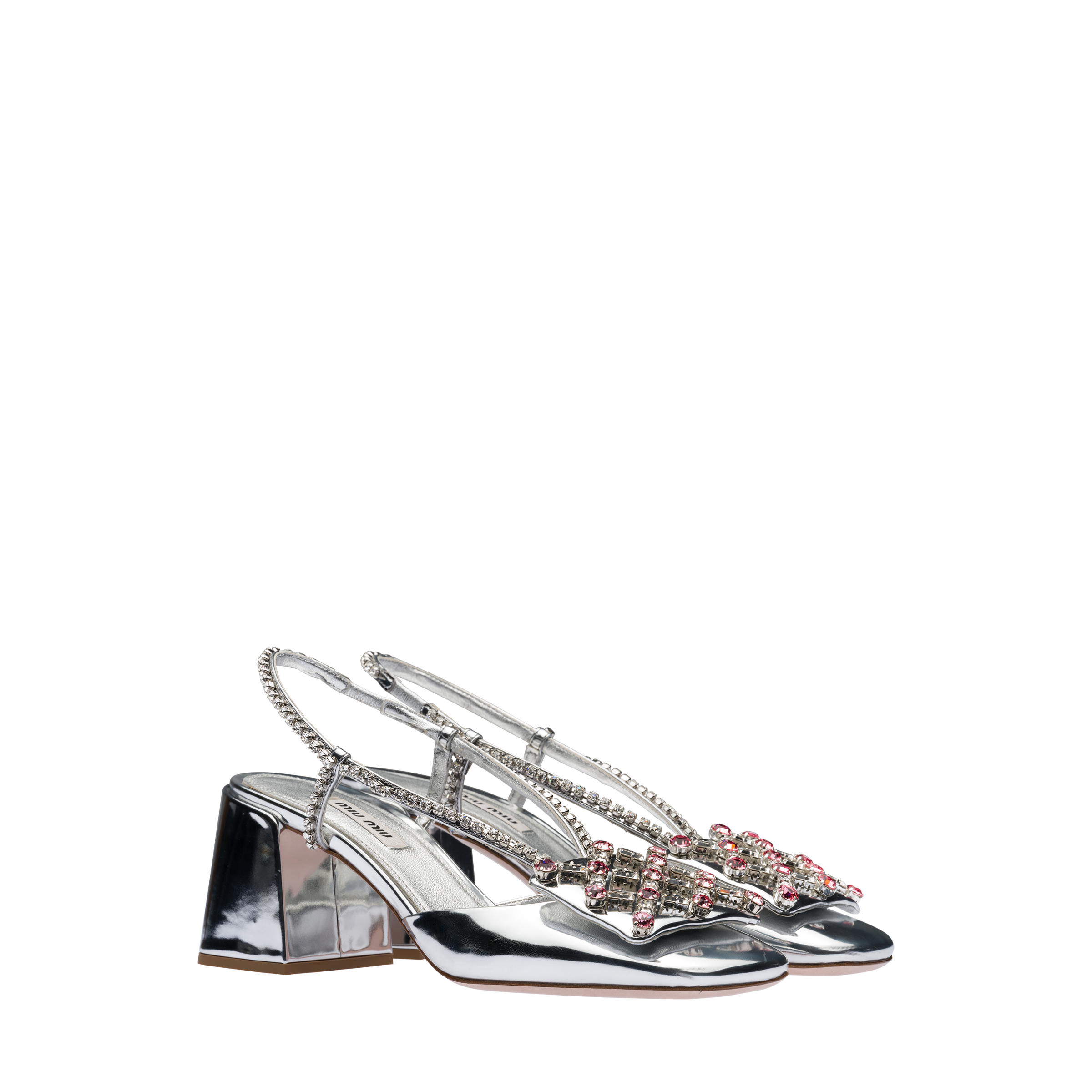 silver slingback pumps