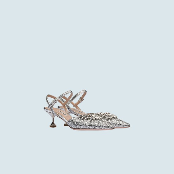 miu miu glitter pumps