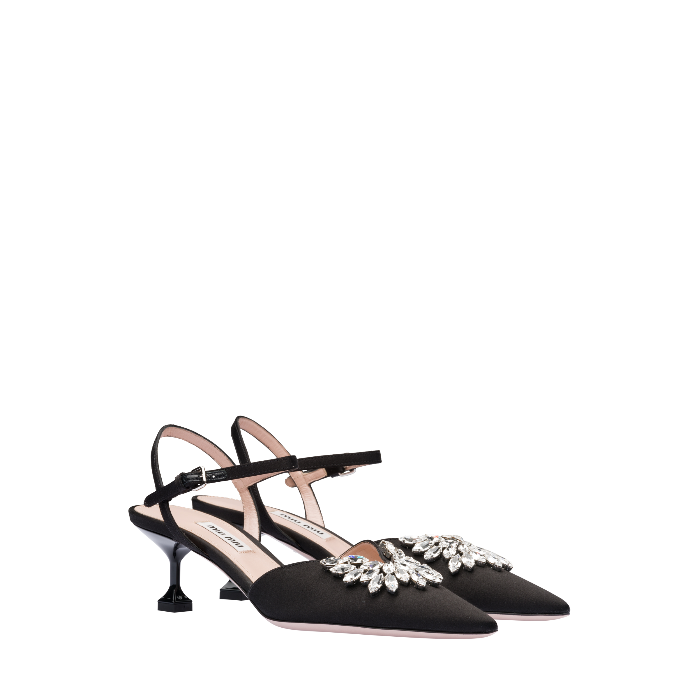 Miu miu embellished satin pumps shop