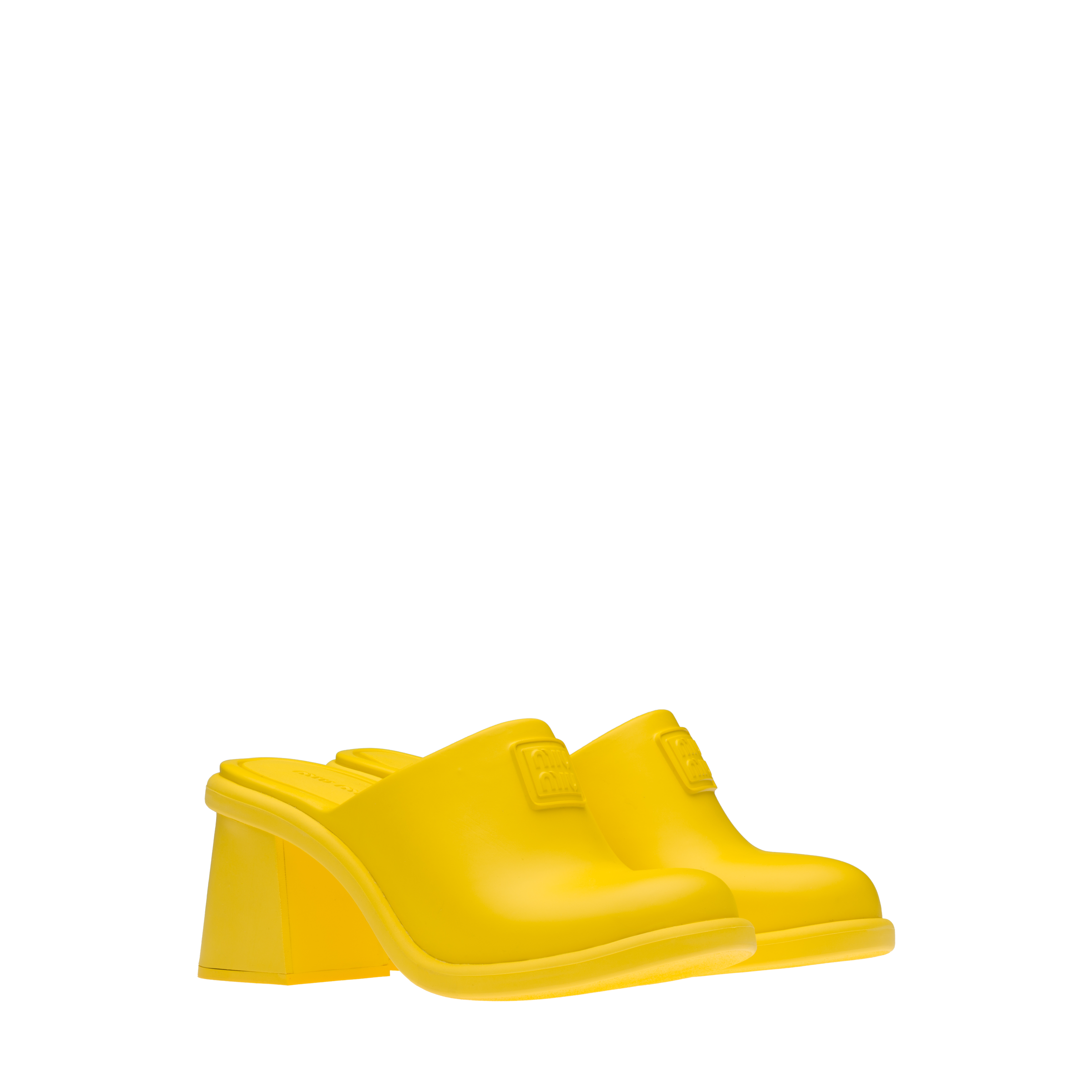 Rubber sole mules clearance