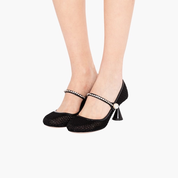 mesh mary jane shoes