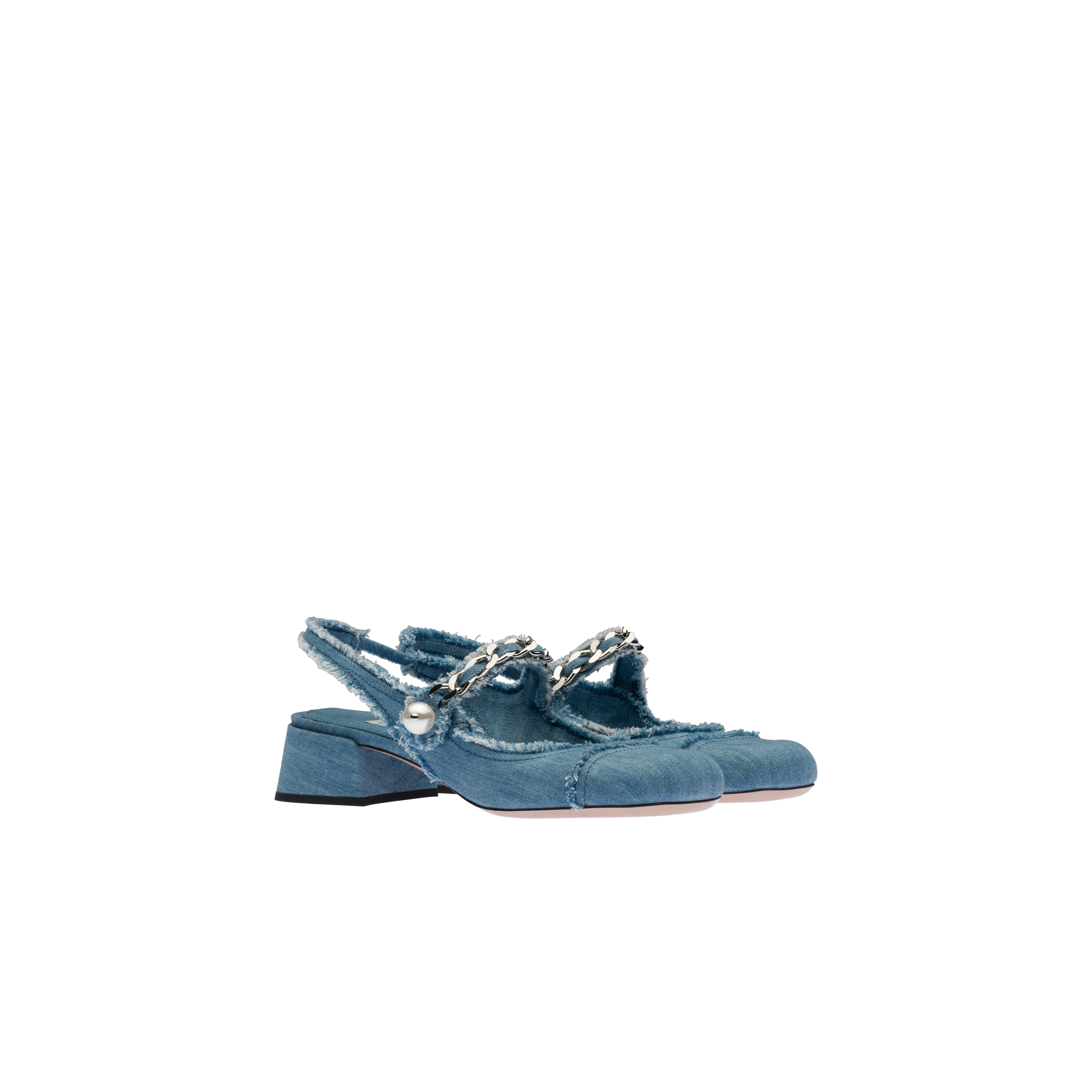 Denim Slingback Pumps Denim Miu Miu
