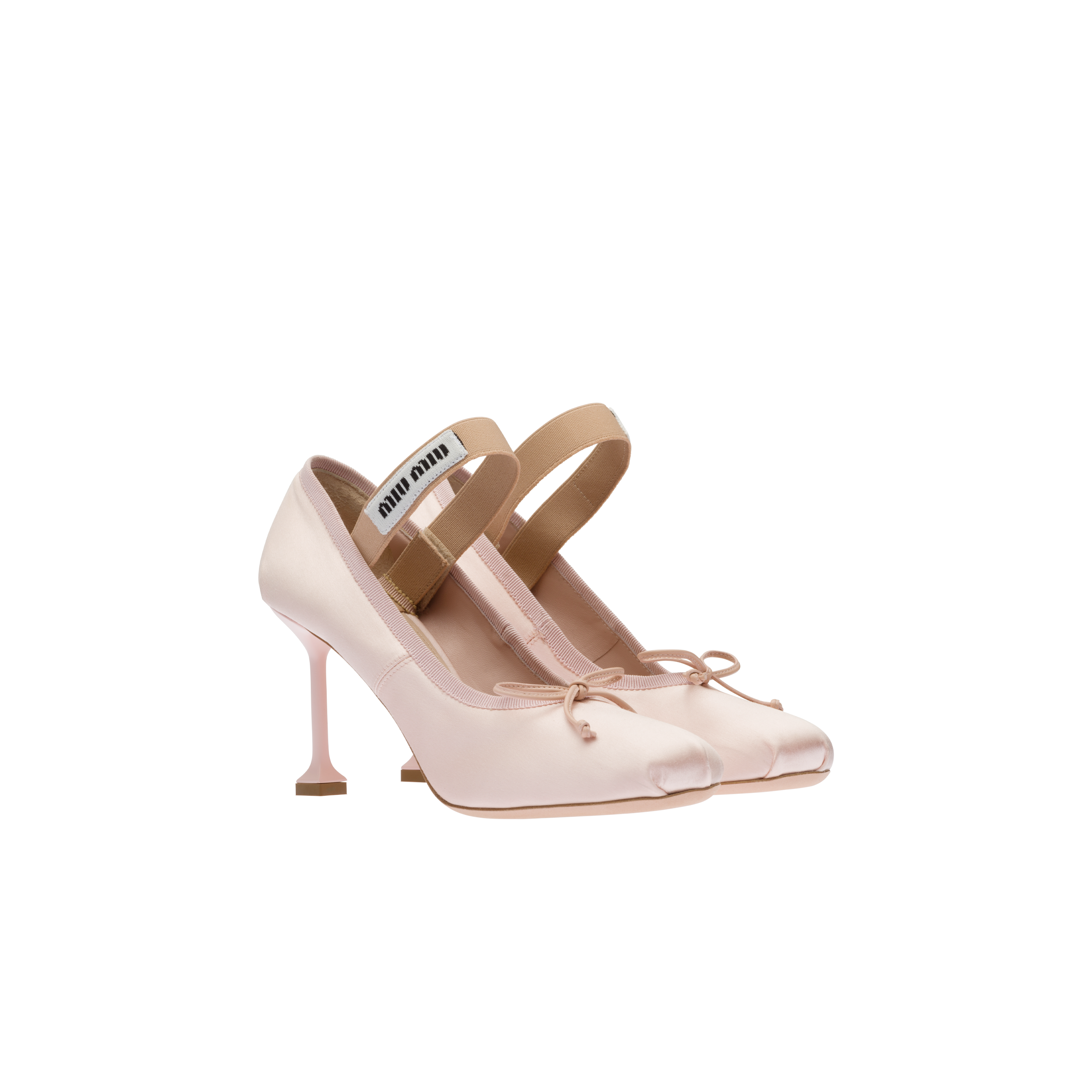 Miu Miu Satin Pumps In Orchid Pink