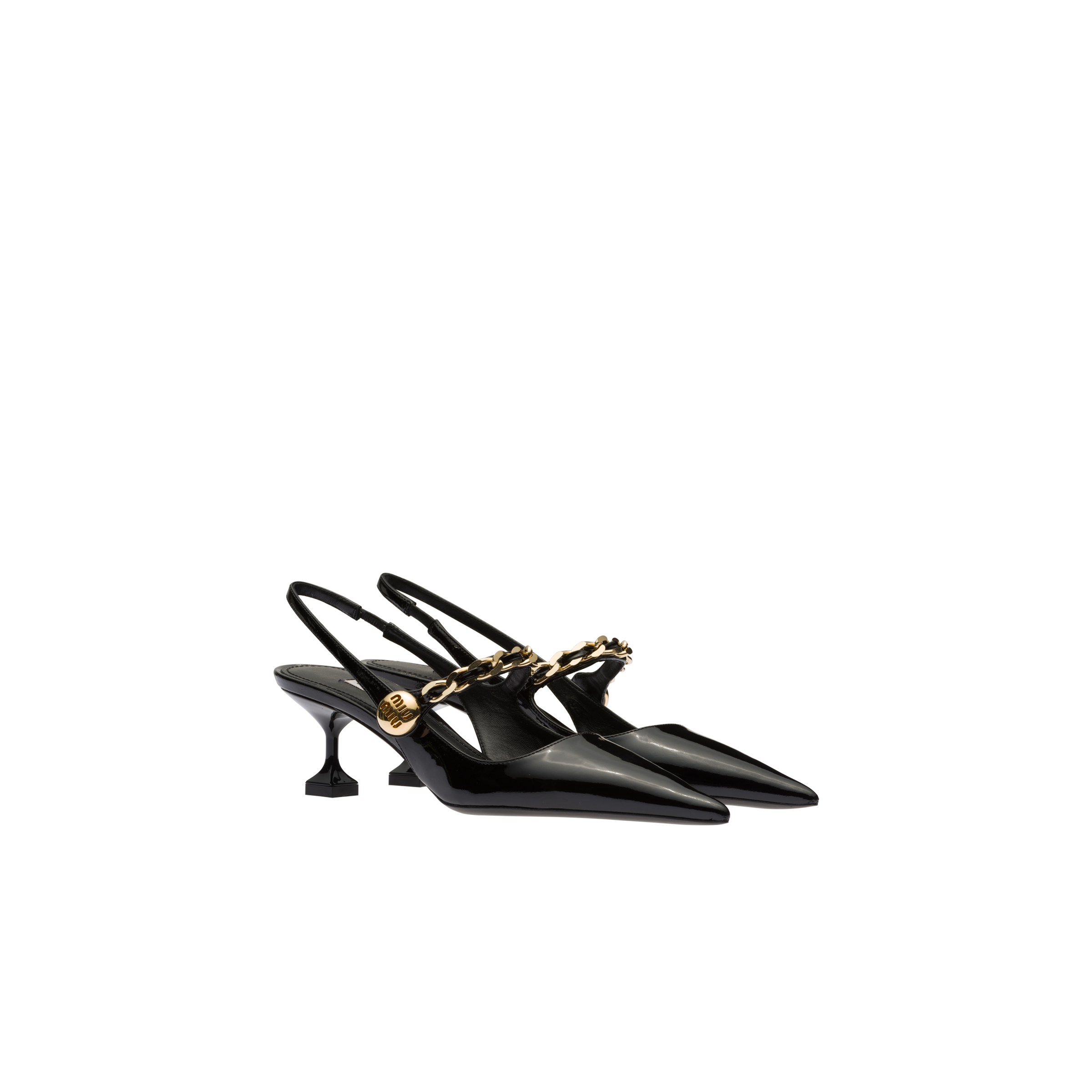 Patent leather slingback pumps Patent leather slingback pumps
