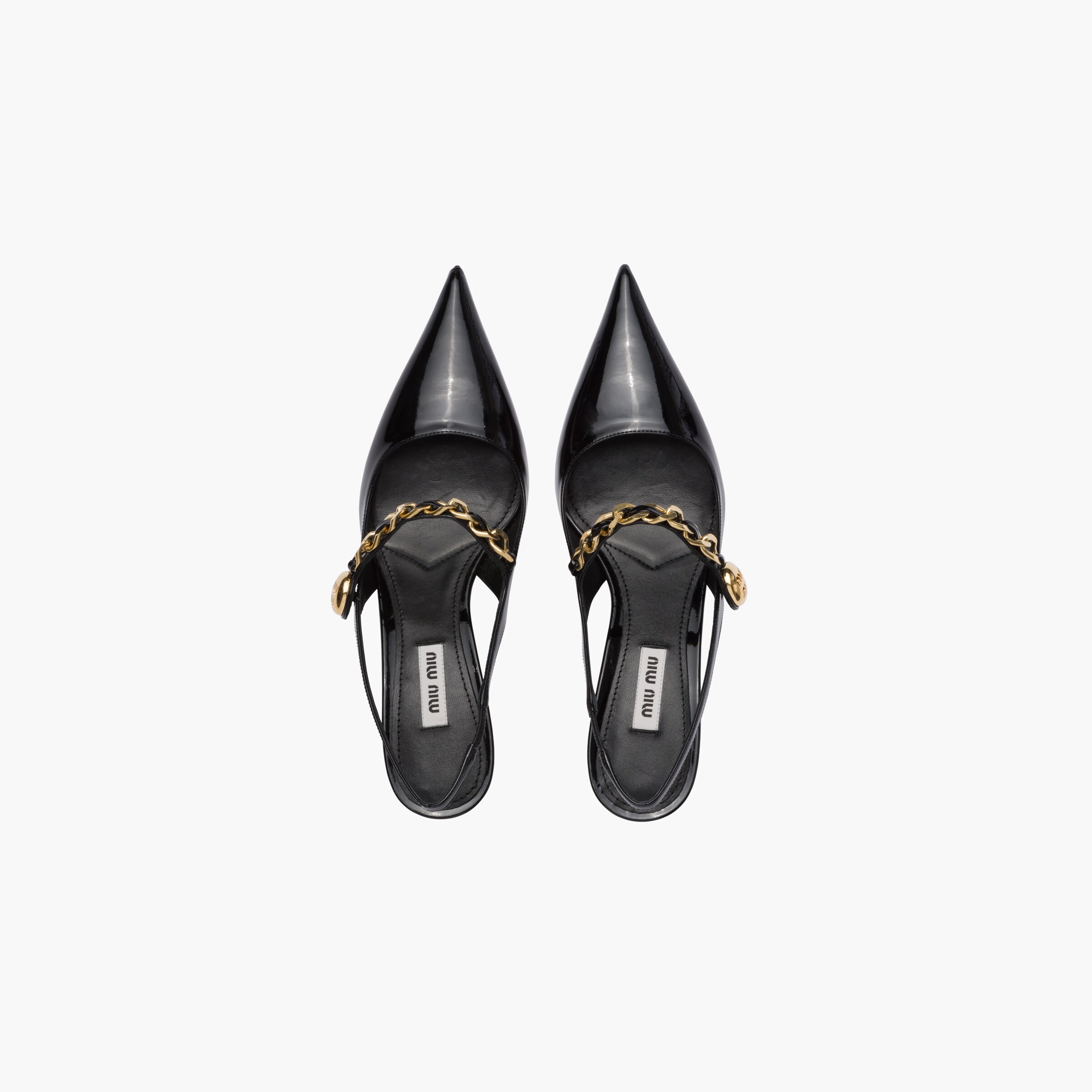 MIUMIU 26S SLINGBACK PUMPS 85MM IN CHOCOLATE BROWN CALFSKIN