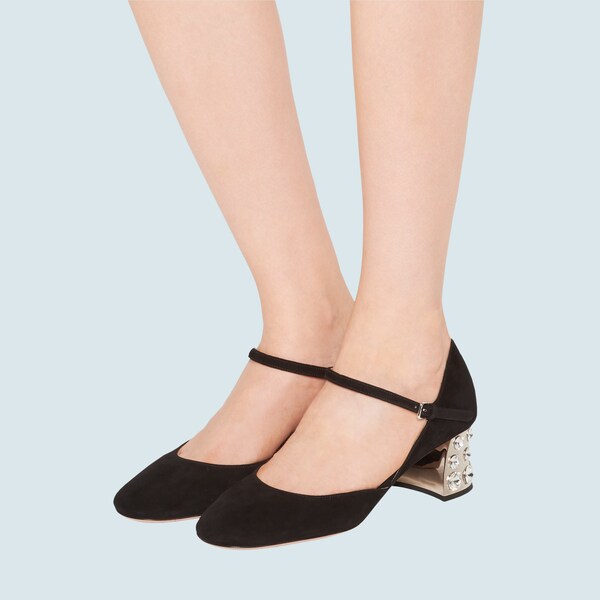 miu miu suede pumps