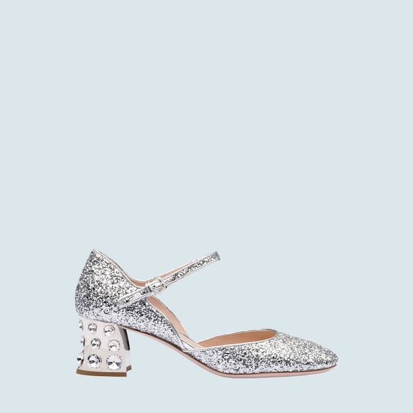 miu miu glitter pumps