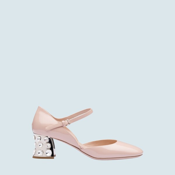 pink patent leather pumps