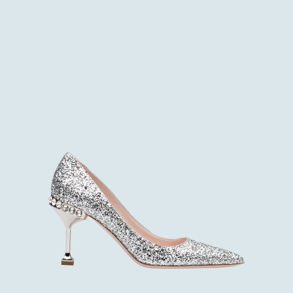 miu miu glitter heels