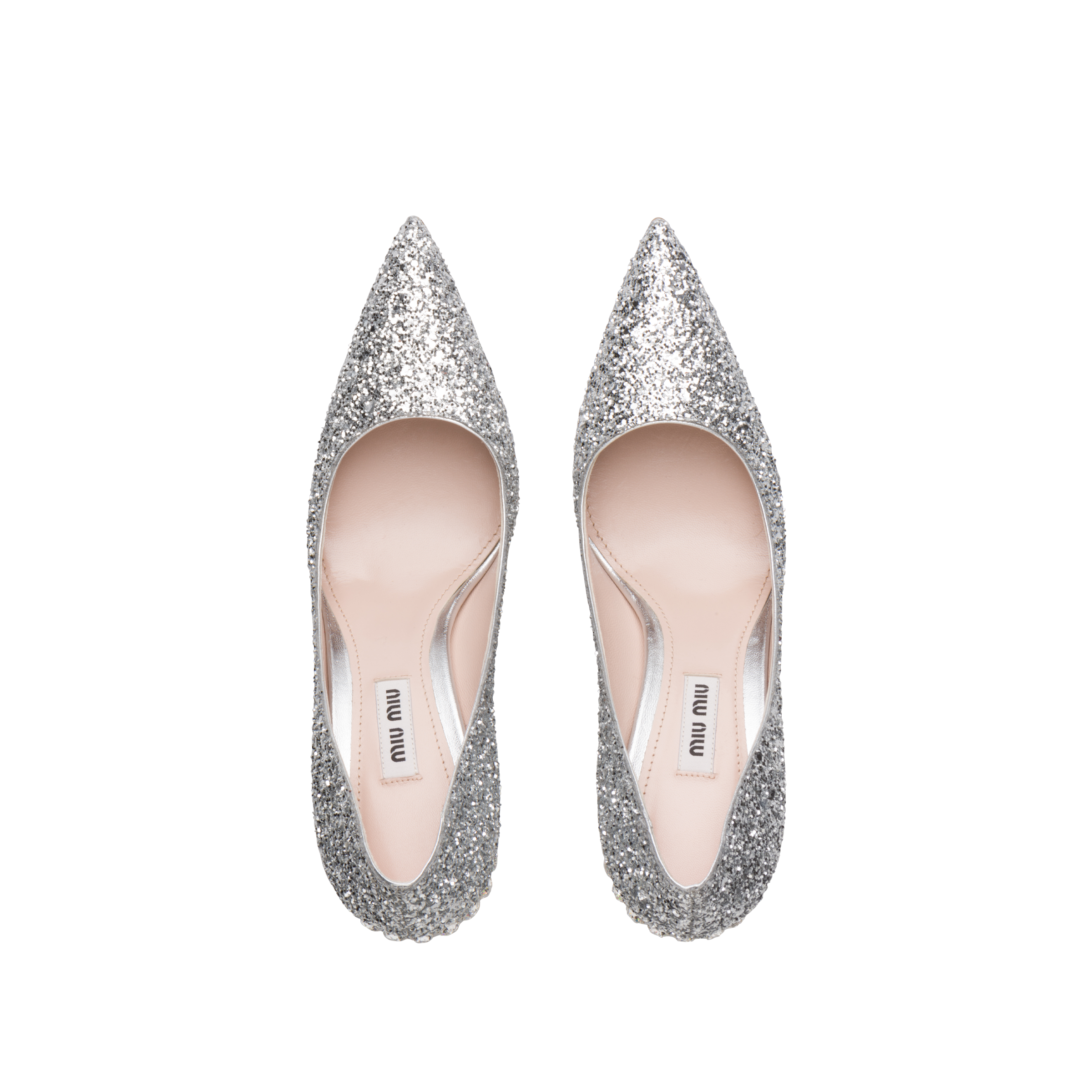 miu miu silver heels