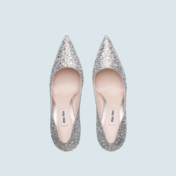 miu miu glitter pumps