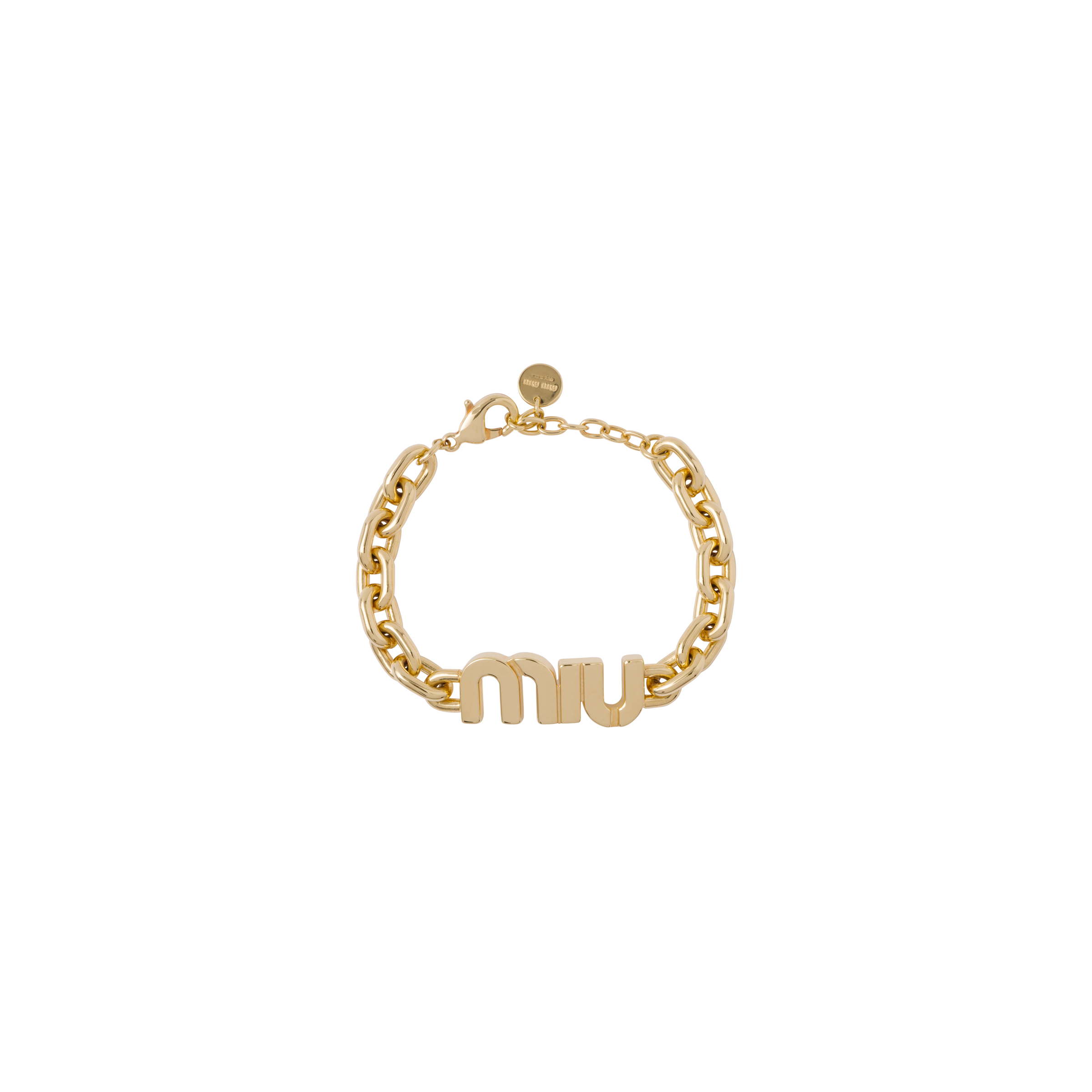 Miu Miu Metal Bracelet In Gold