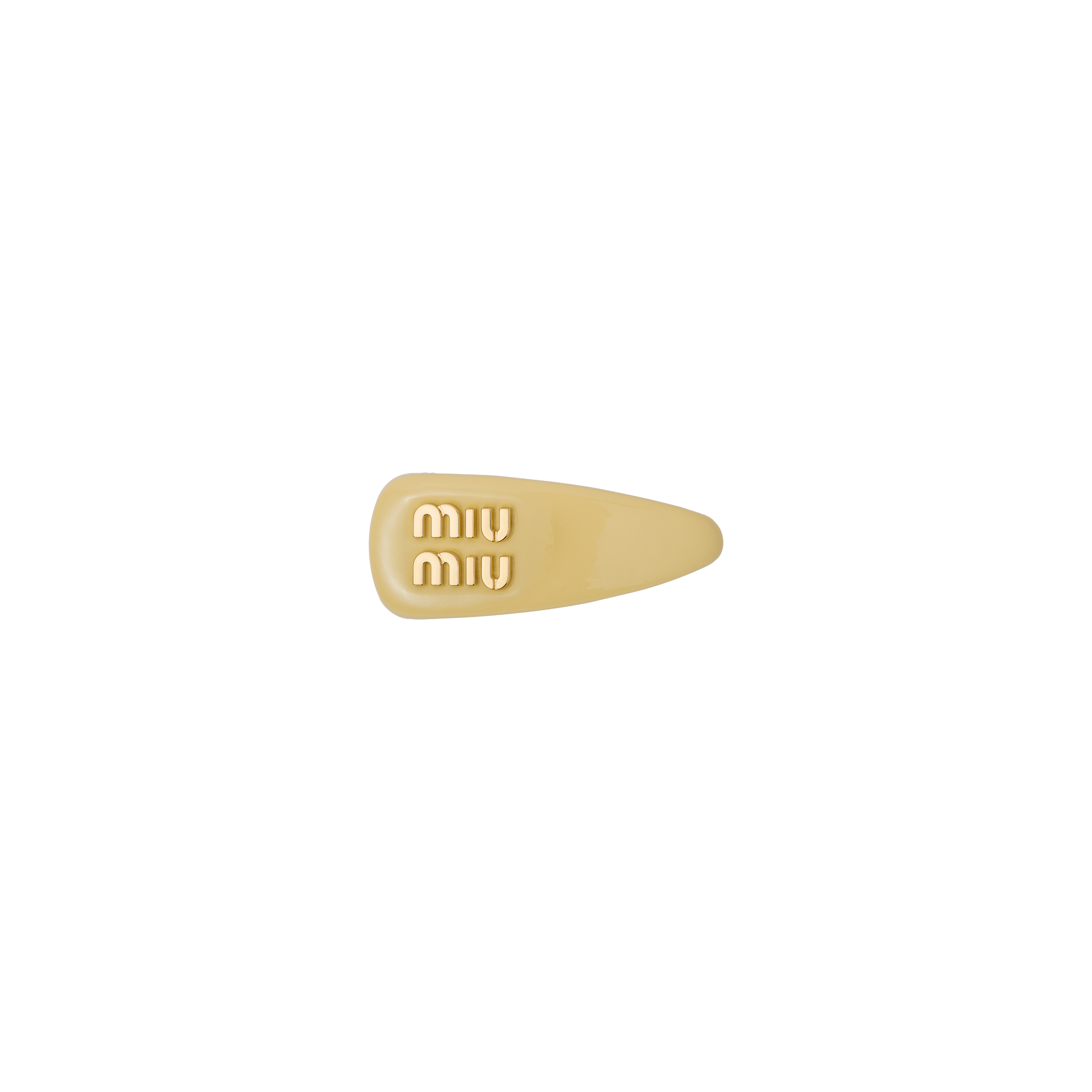 Miu Miu Patent Leather Hair Clip In Vanilla | ModeSens