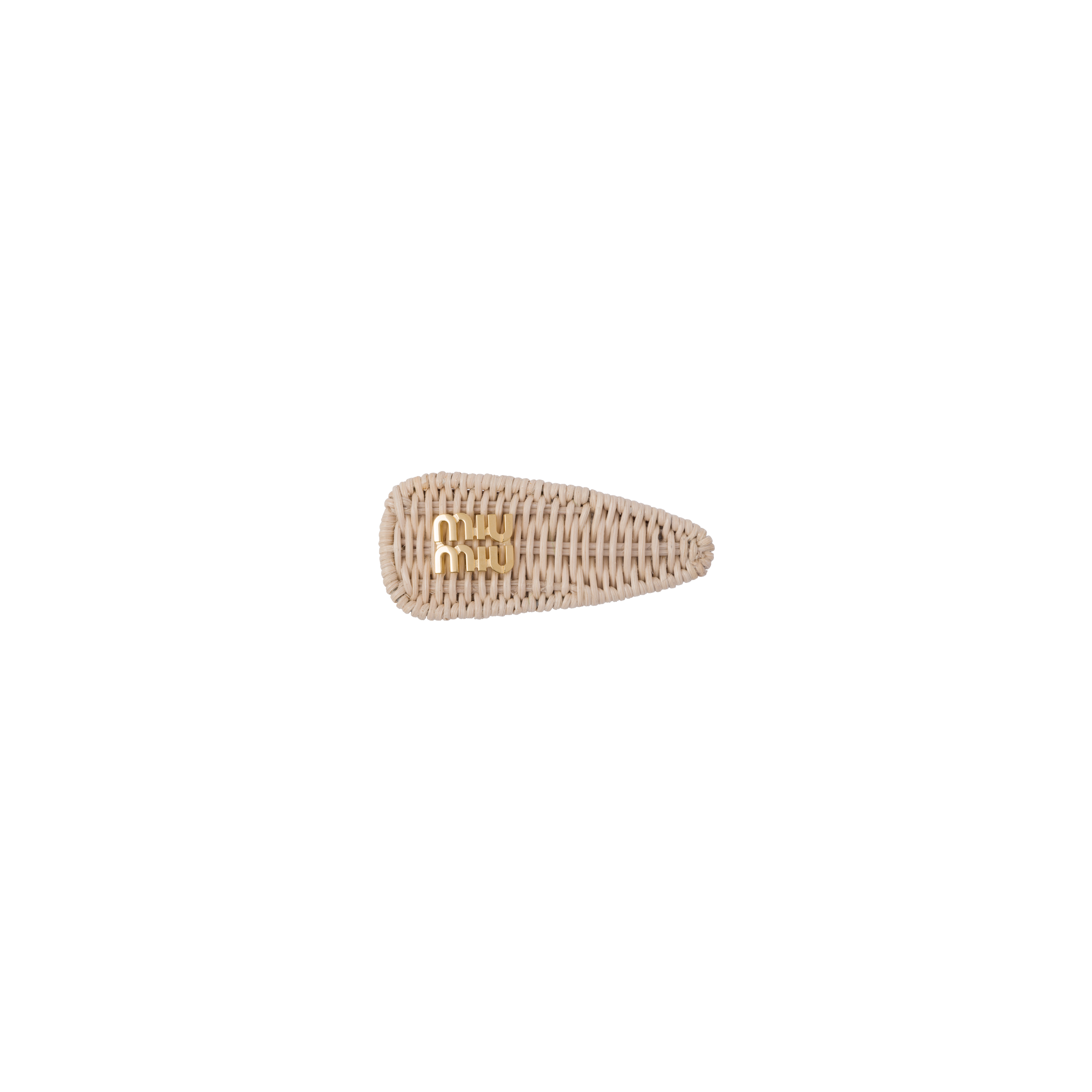 Wicker Hair Clip Natural Miu Miu