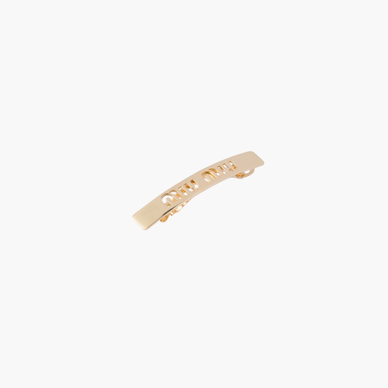 Gold Metal hair clip MIU MIU