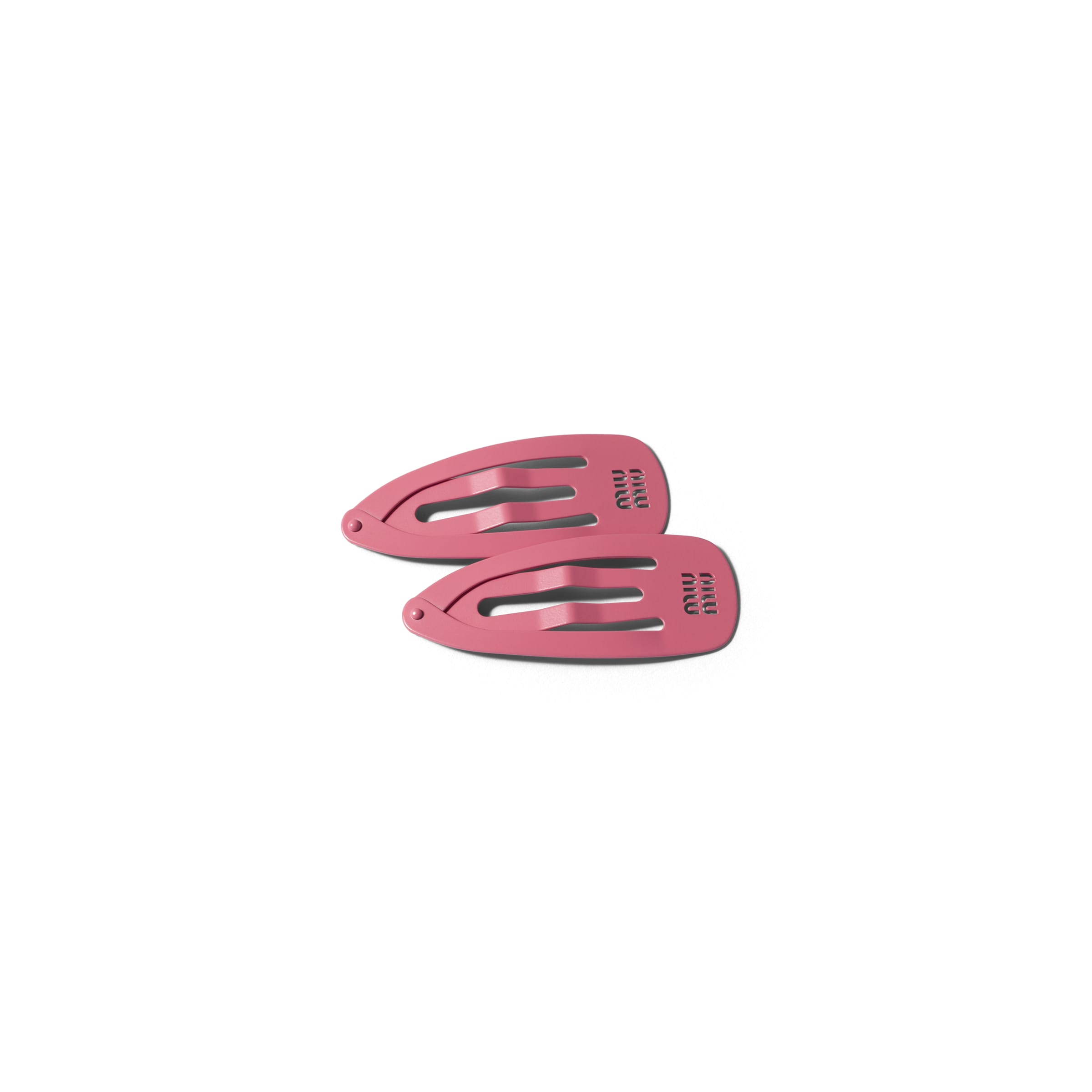 Miu Miu Metal Hair Clips In Pink
