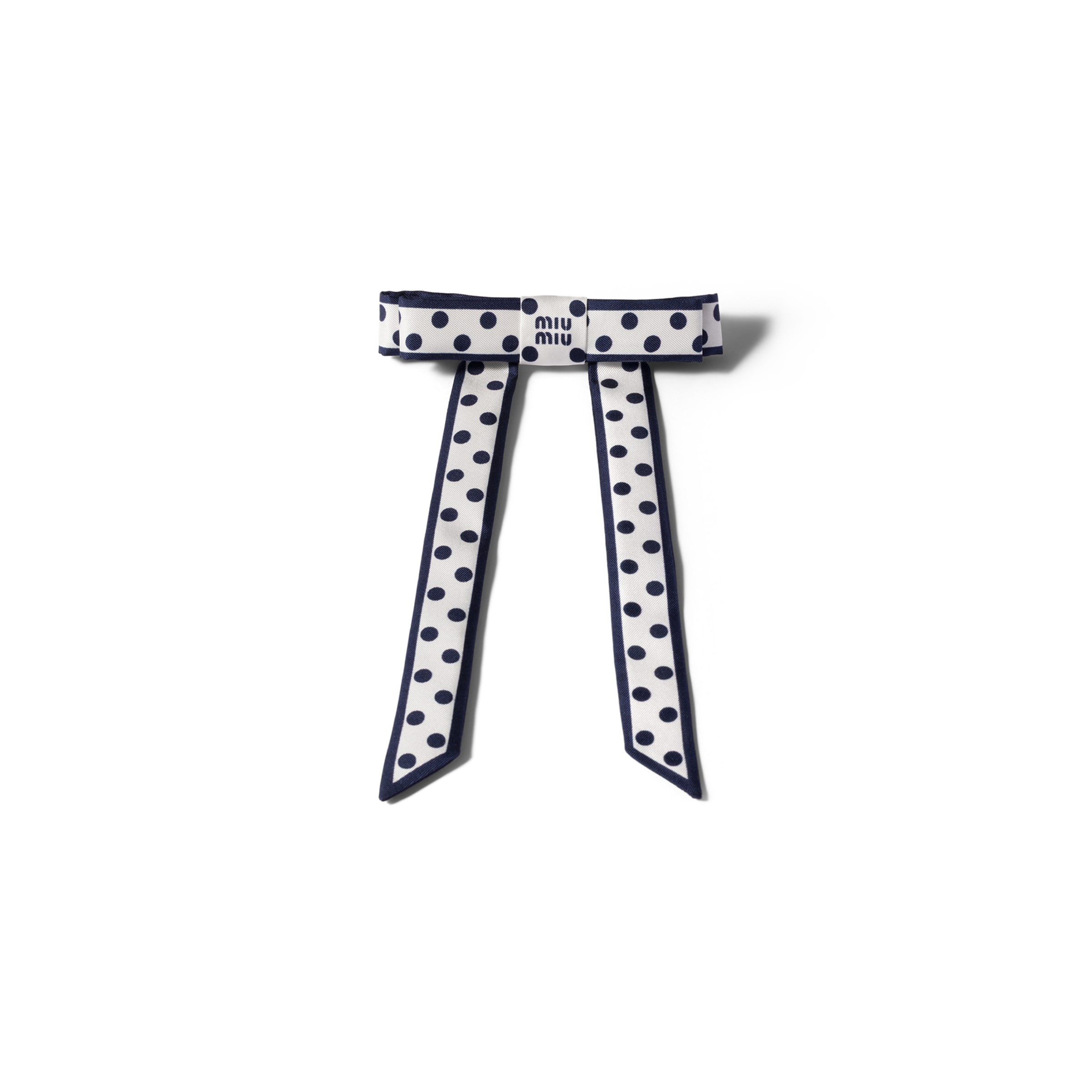 Miu Miu Twill Hair Clip In White