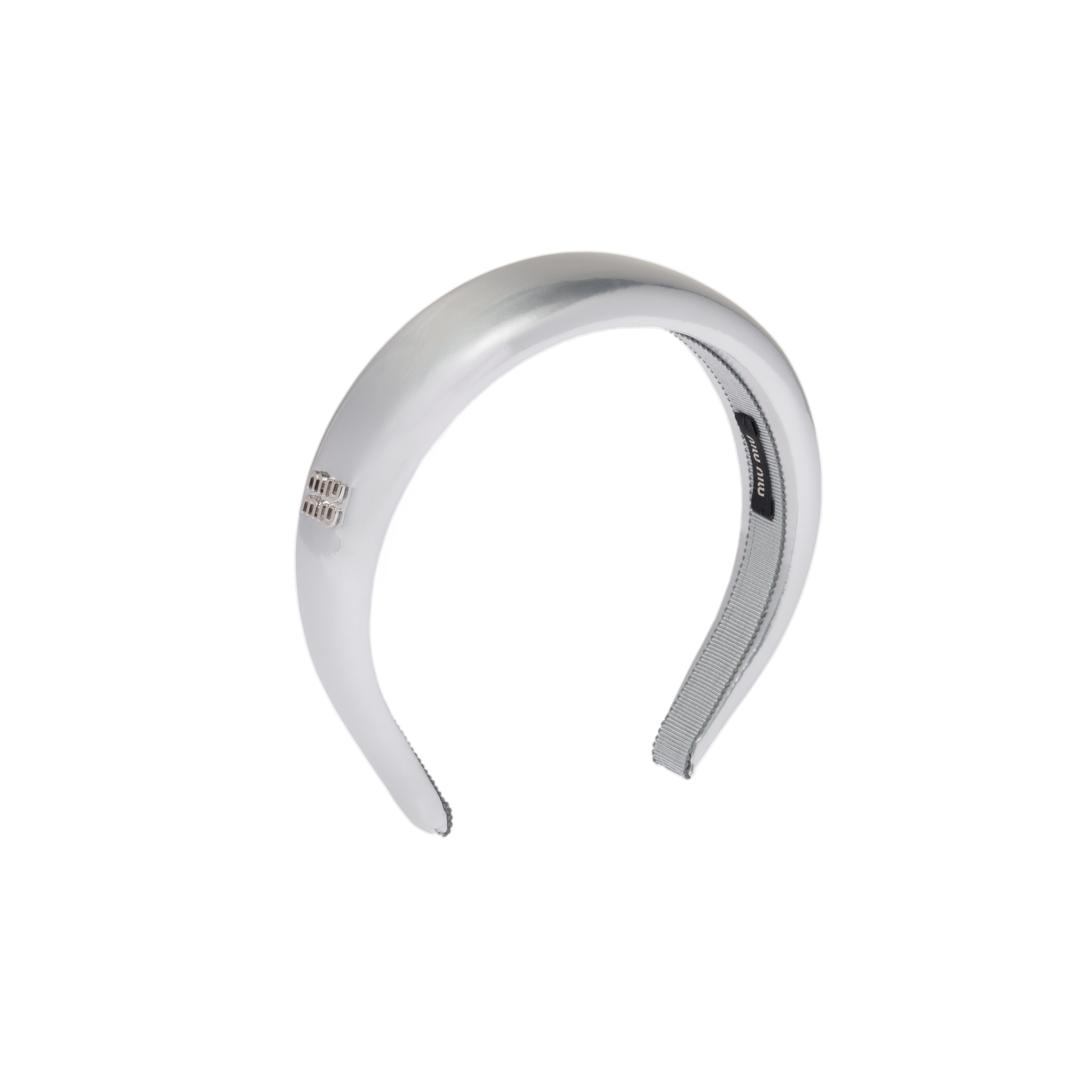 Fabric Headband Silver Miu Miu