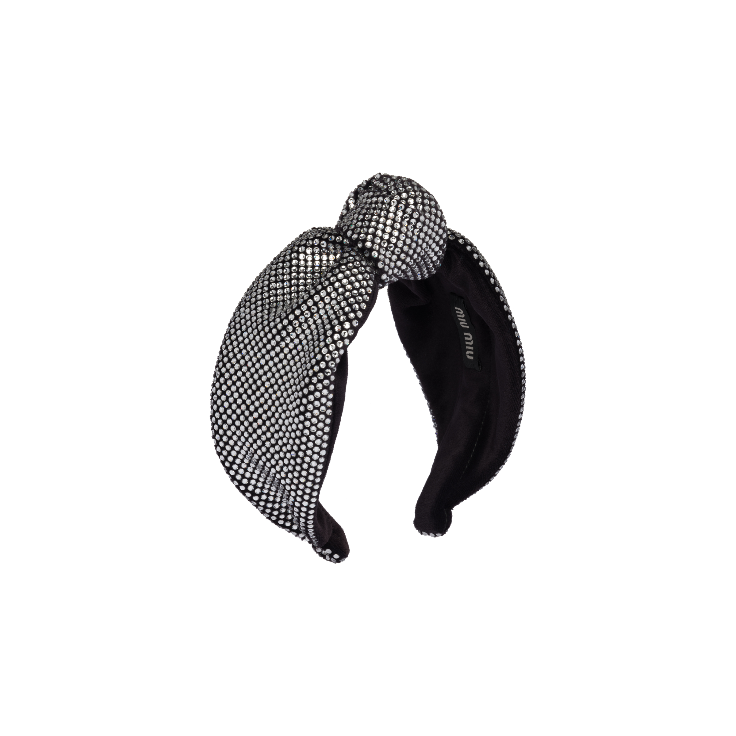 Velvet headband Black Miu Miu