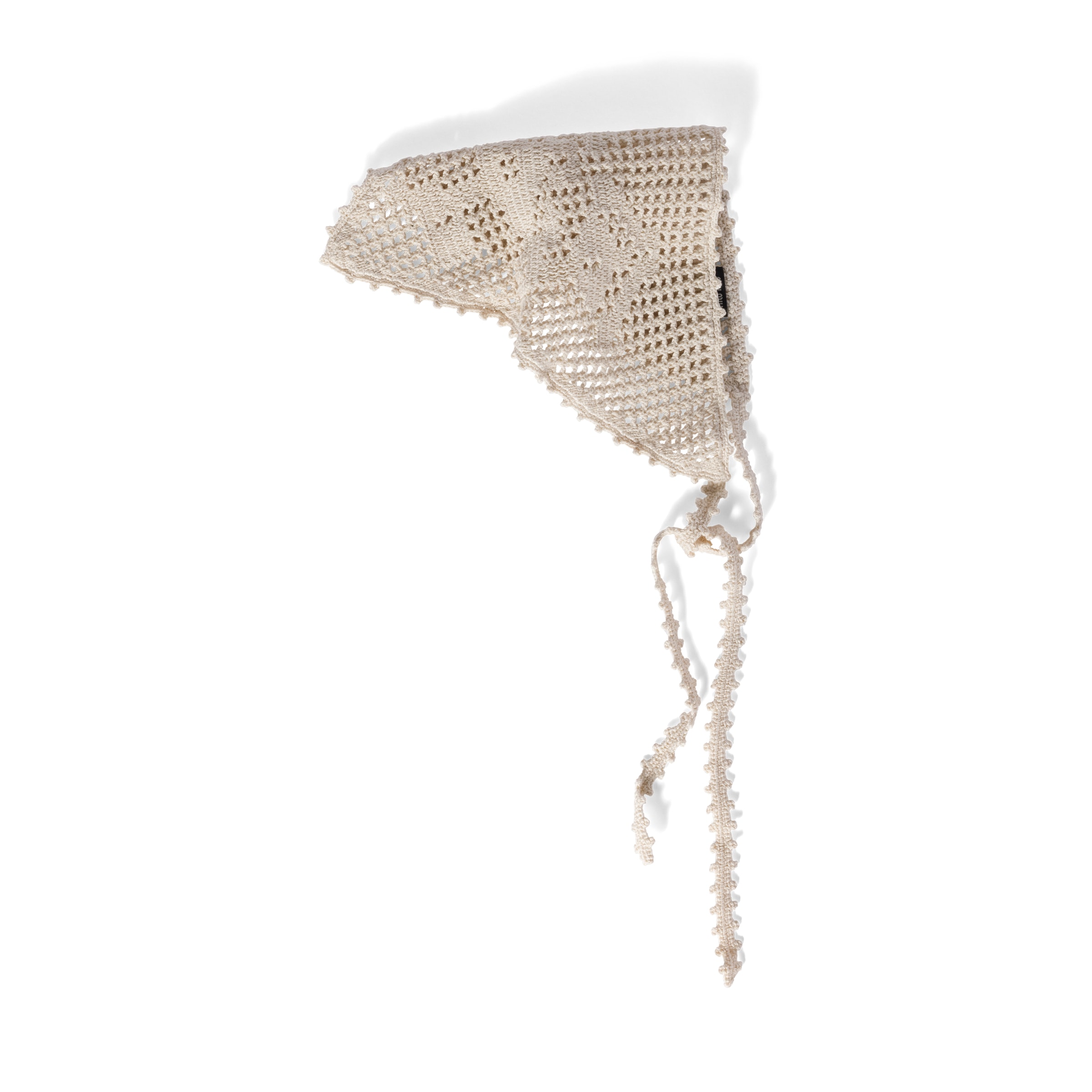 Cotton Triangle Scarf, Woman, Chalk White