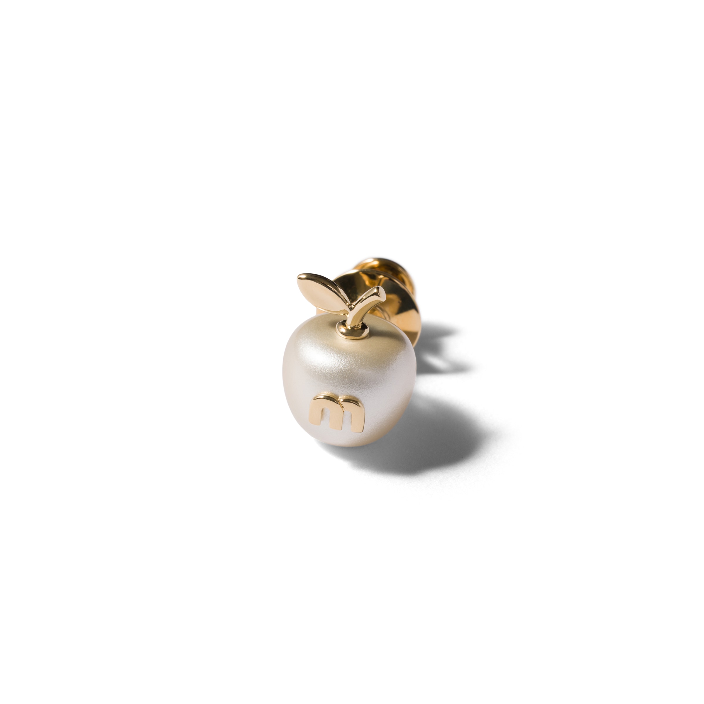 Miu Miu Metal Brooch In Gold