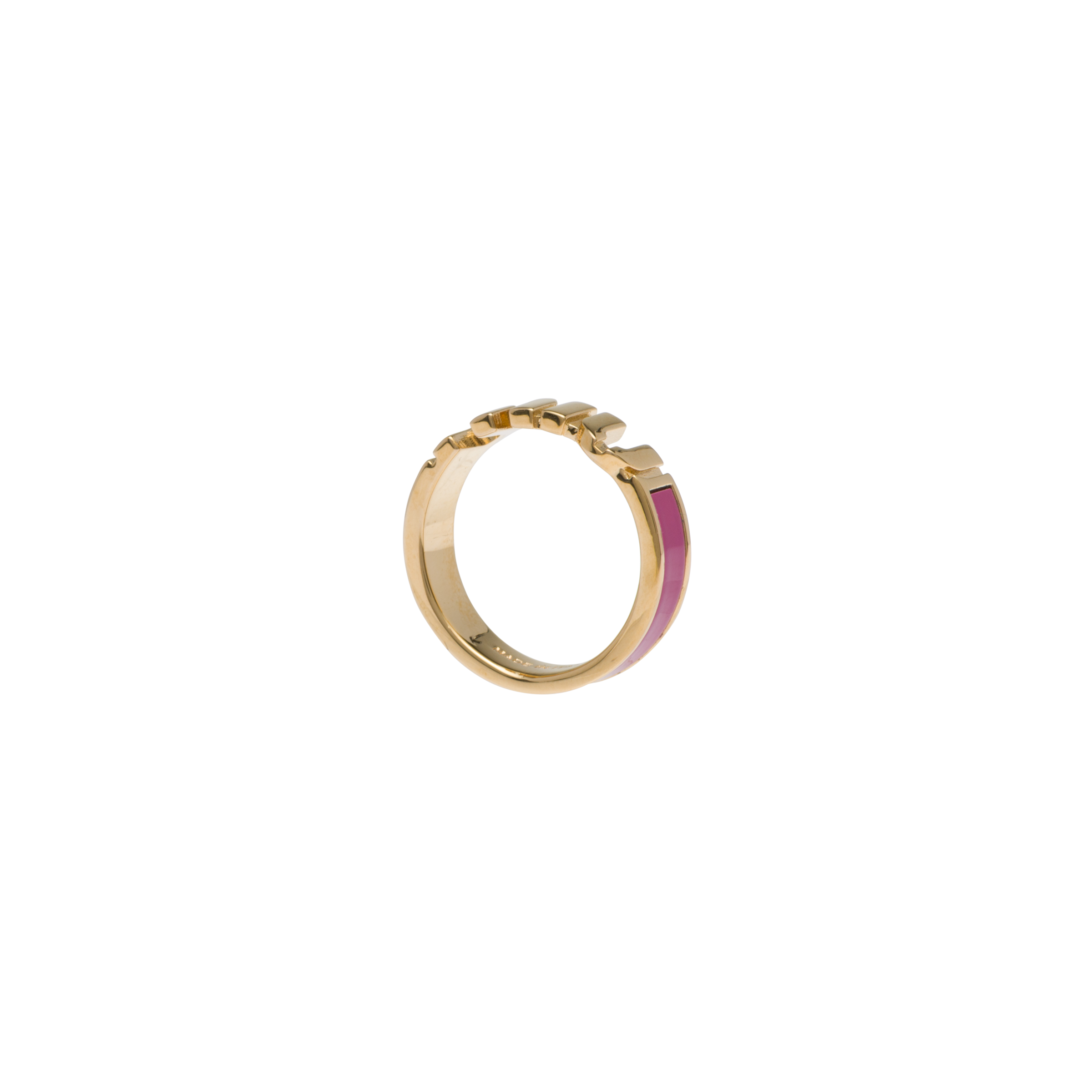 Enameled metal ring Fuchsia Miu Miu