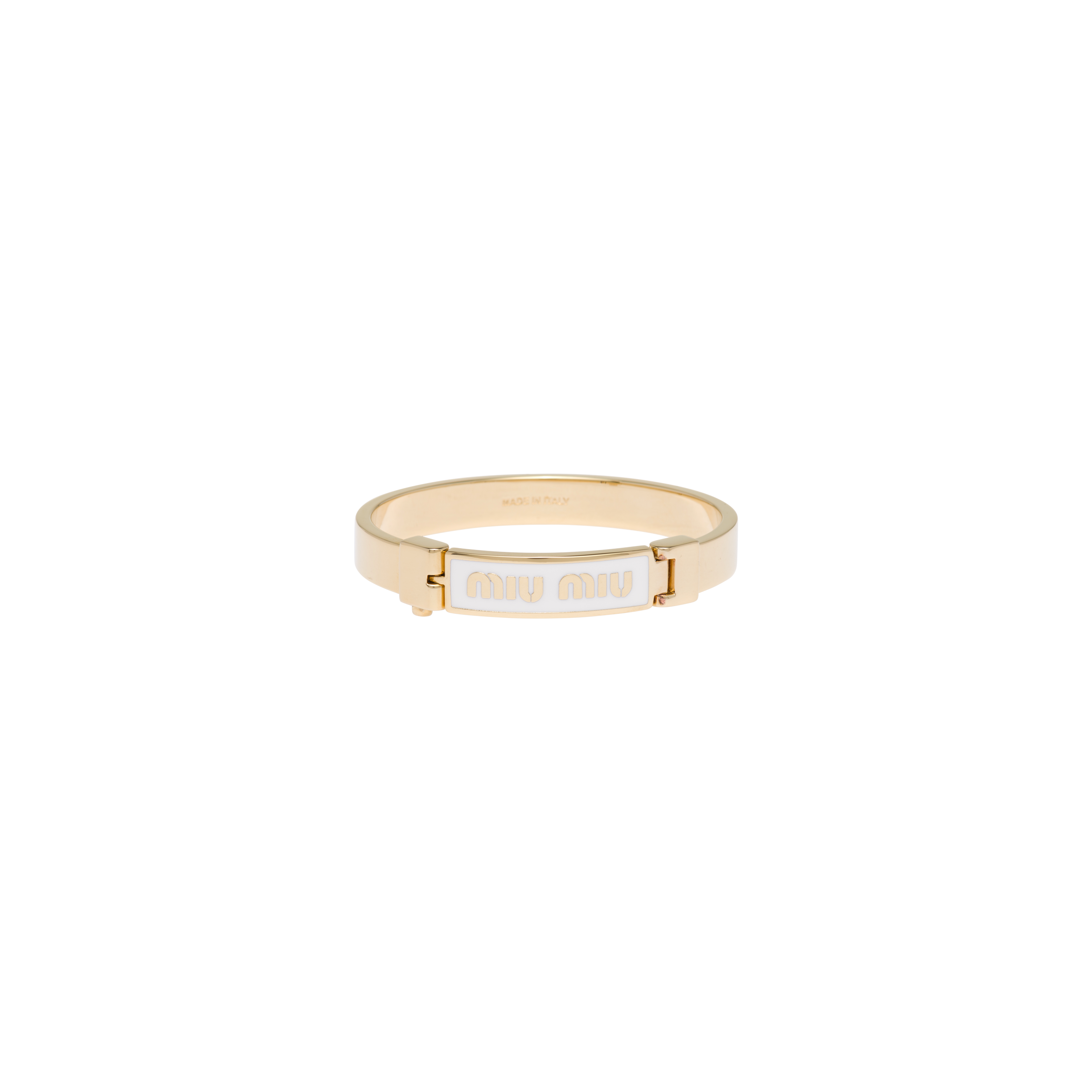 White Enameled Metal Bracelet MIU MIU