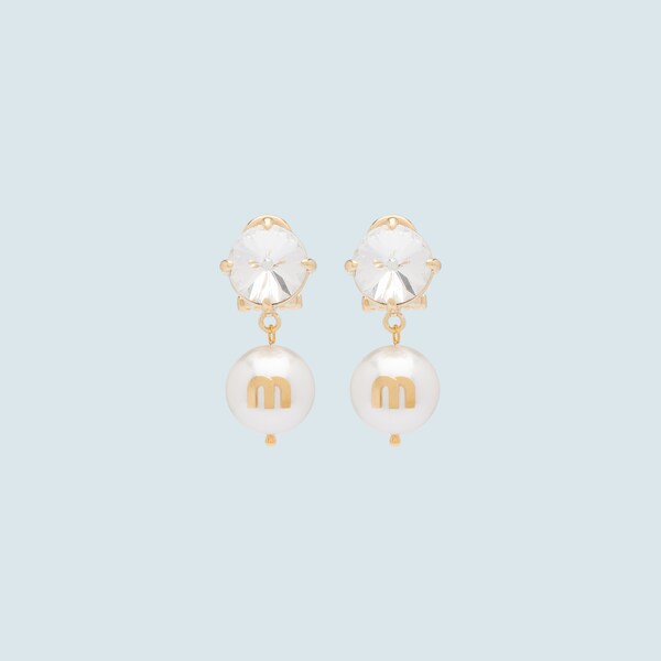 Earrings with crystals