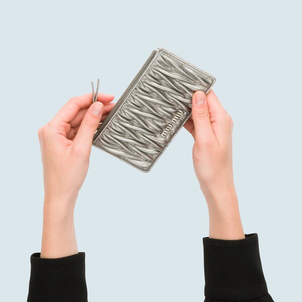 miu miu matelassé leather wallet