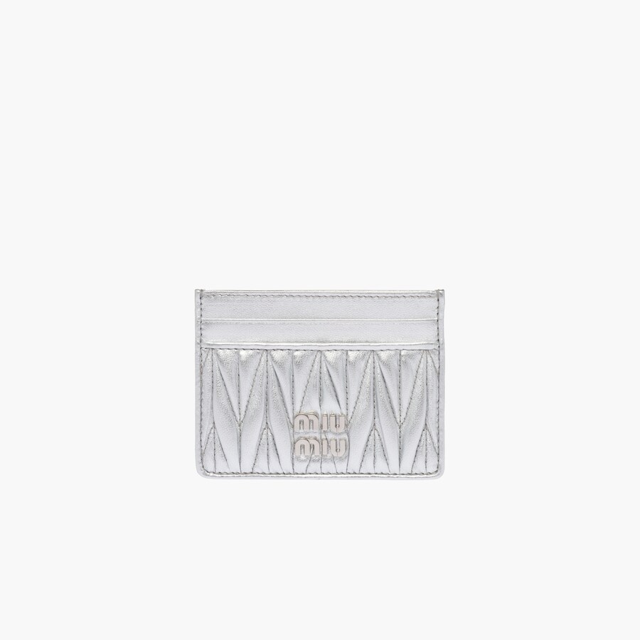 MATELASSÉ NAPPA LEATHER CARD HOLDER BLACK main image 0