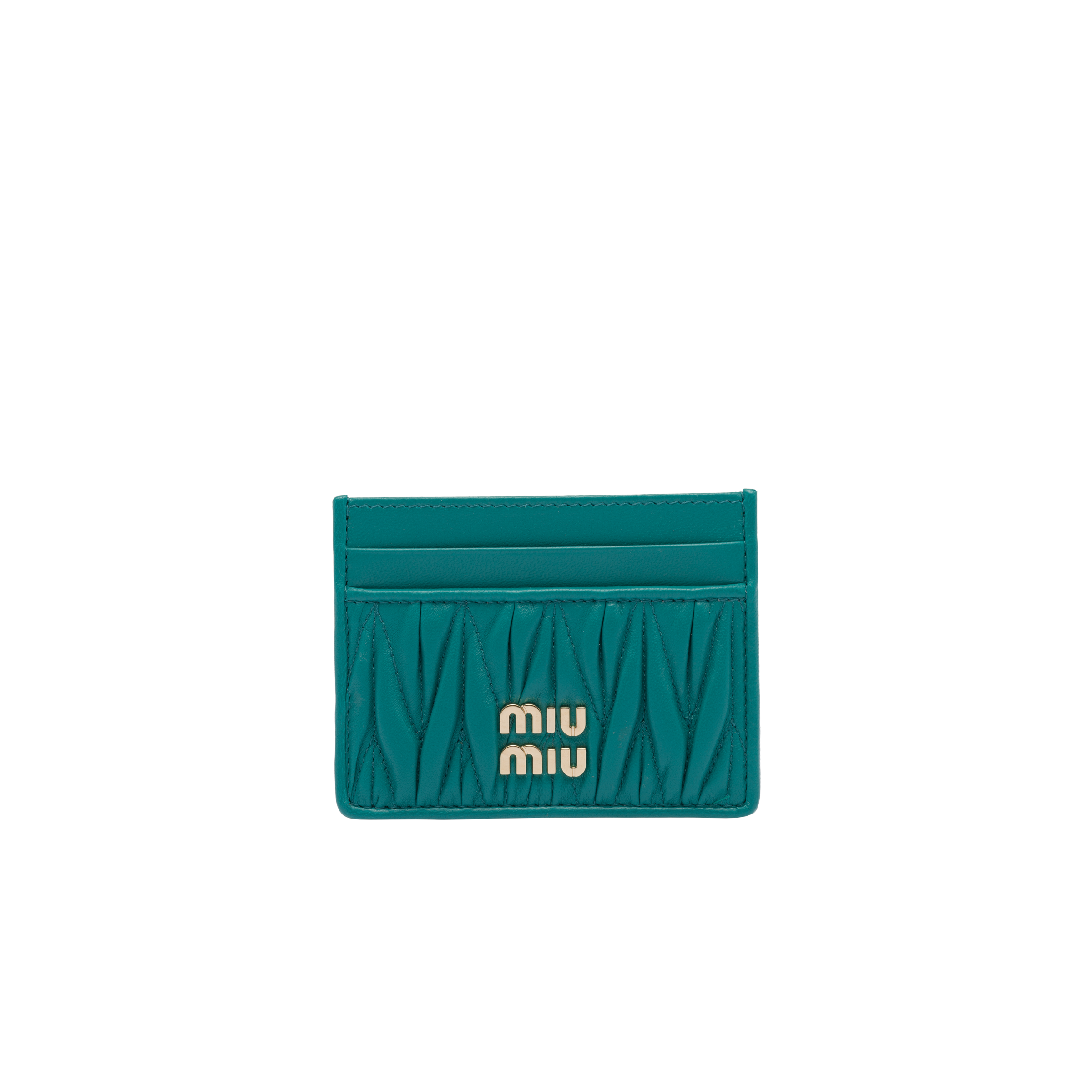 Matelass nappa leather card holder