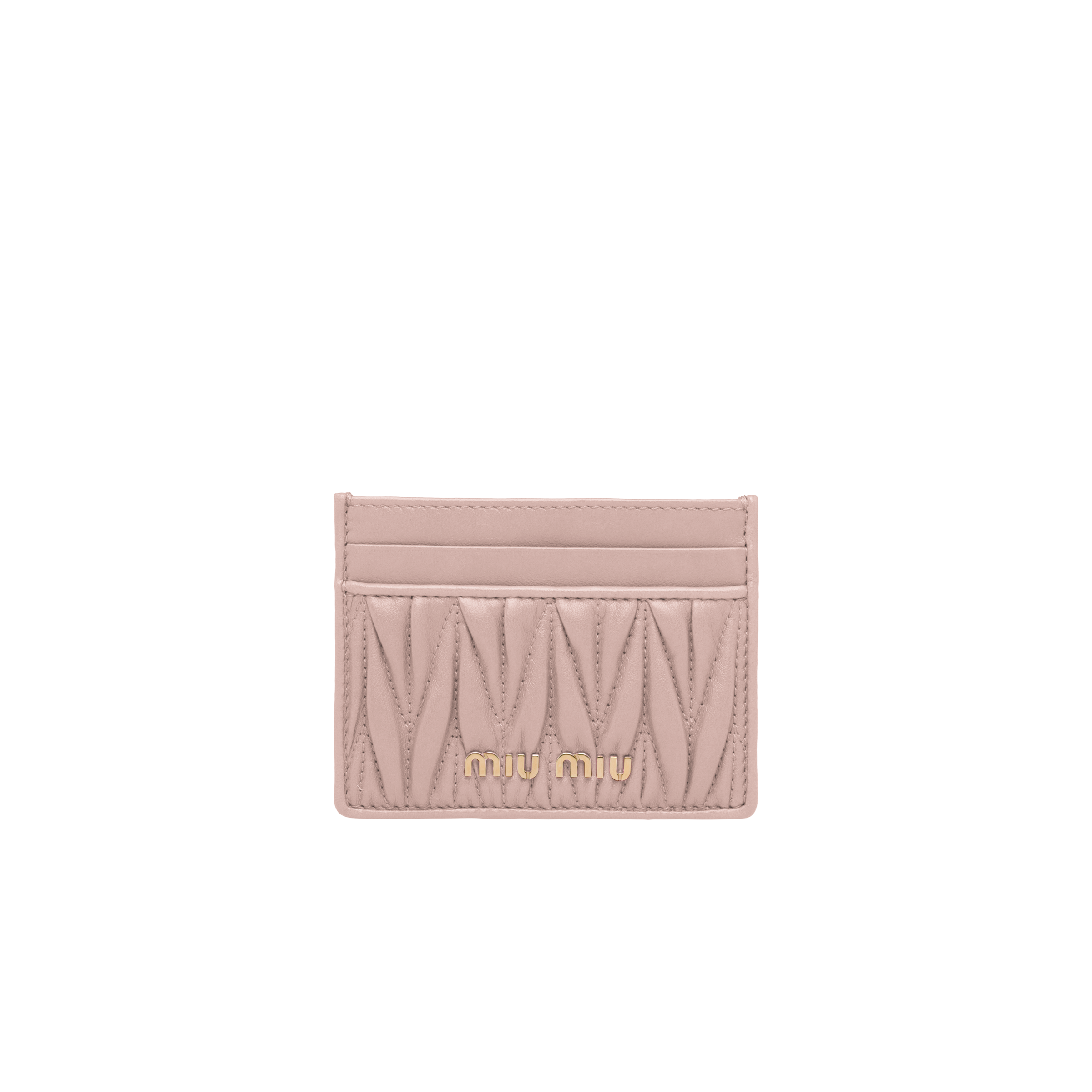 Opal Nappa leather card holder | MIU MIU