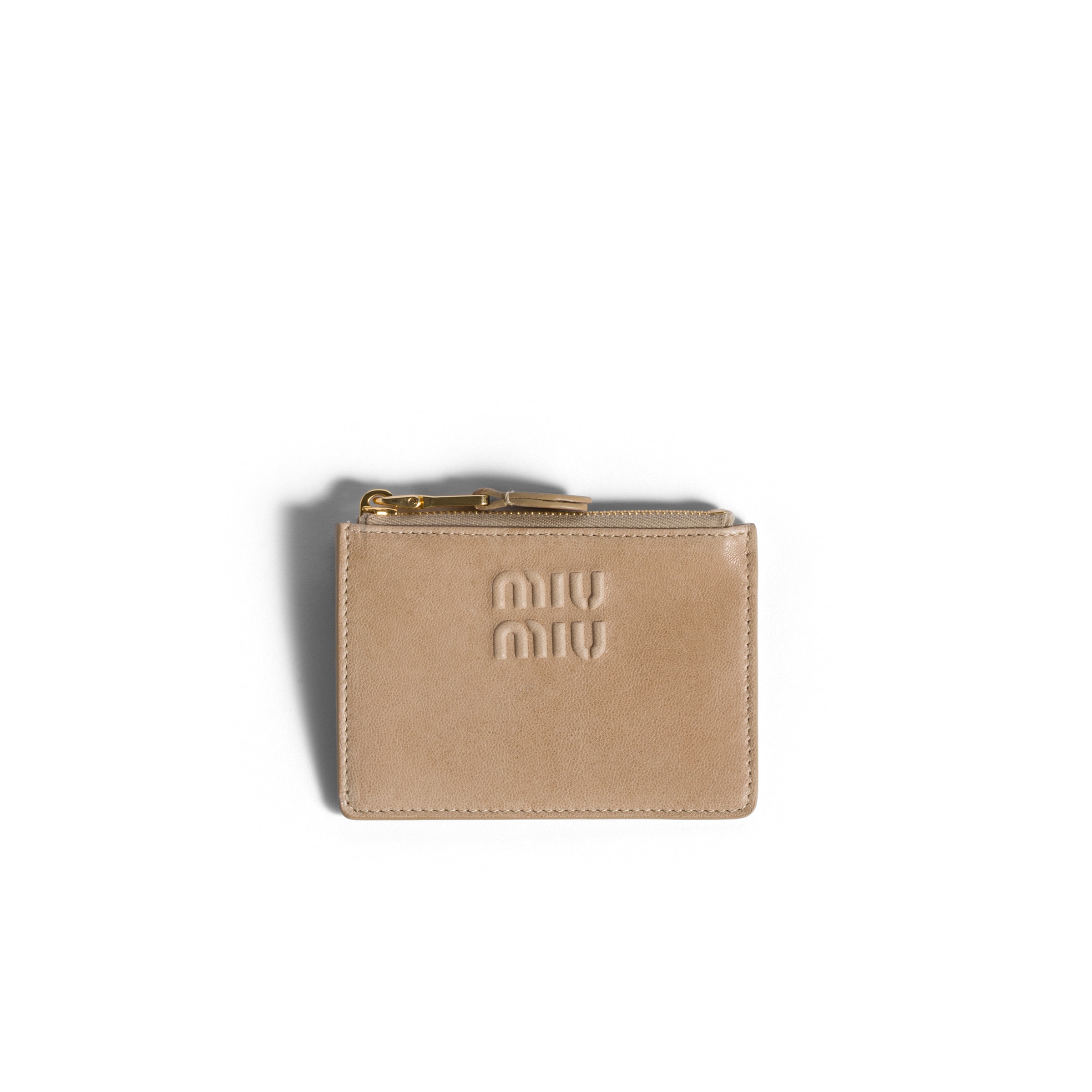 Miu Miu Nappa Leather Card Holder, Woman, Cord