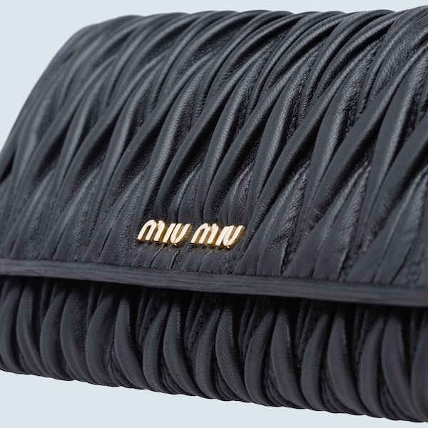 miu miu matelassé leather wallet