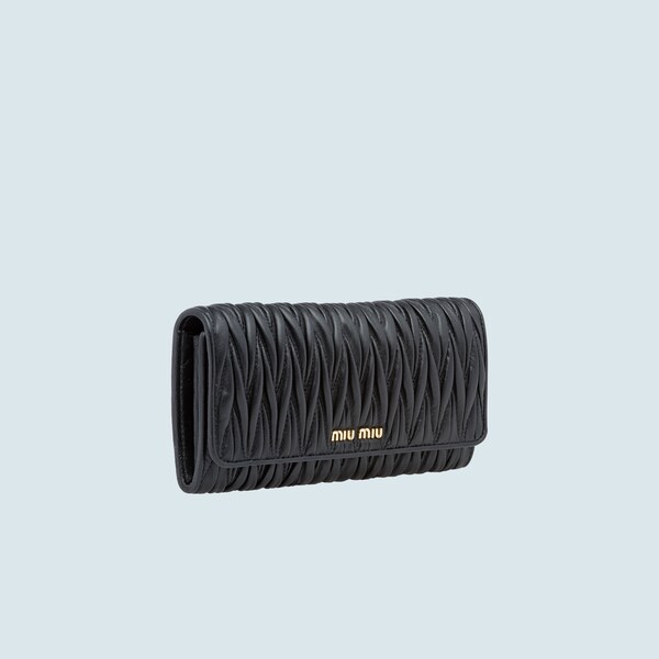 miu miu matelassé leather wallet