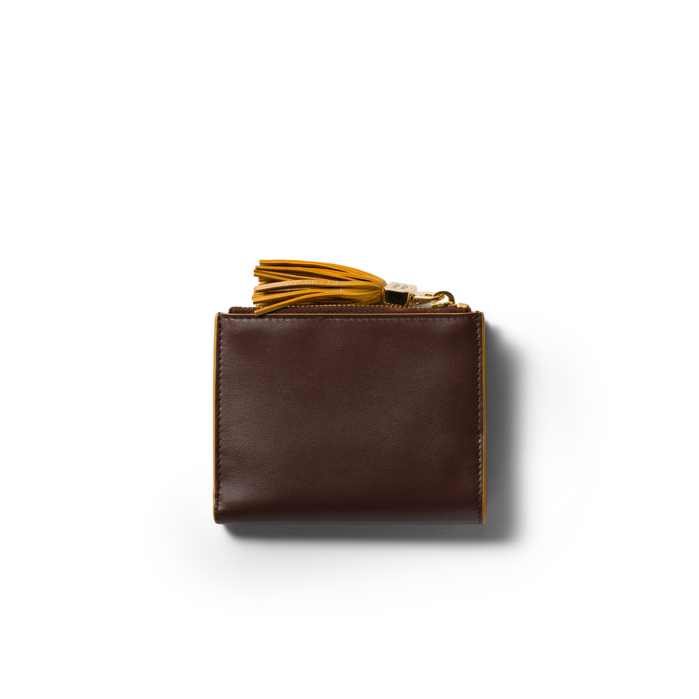 Miu Miu Small Leather Wallet In Brown