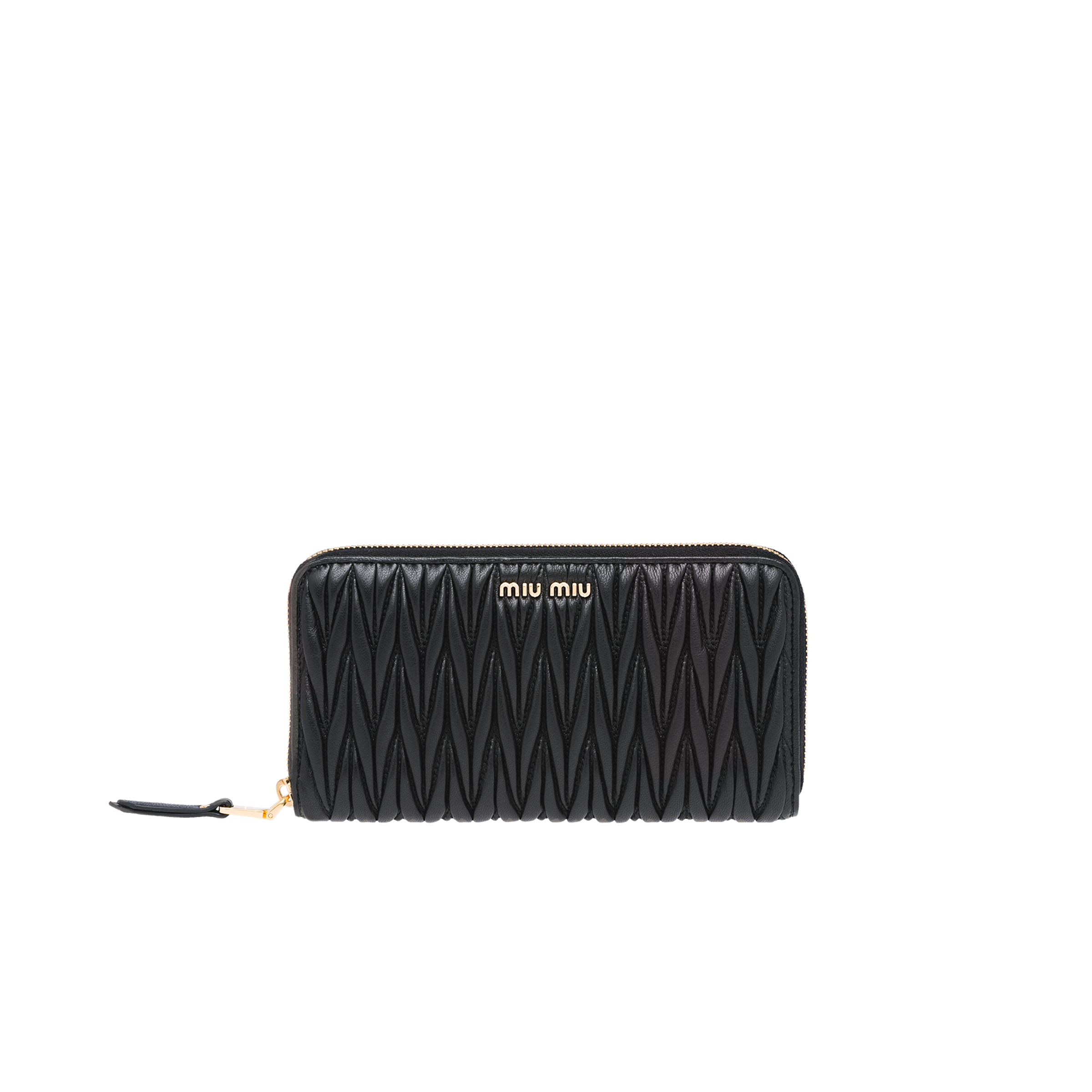 マテラッセナッパレザー 財布 ブラック Miu Miu