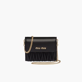 leather wallet with shoulder strap