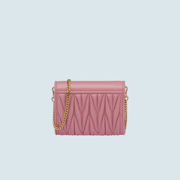 ショルダーストラップ付 ナッパレザー 財布 Miu Miu 5mt013 N F0028 ショルダーストラップ付 ナッパレザー 財布 Miu Miu 5mt013 N F0028