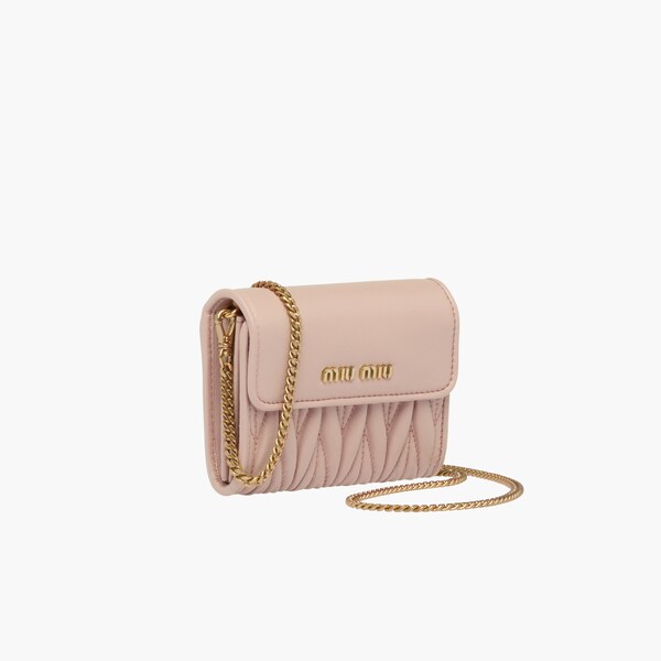 leather wallet with shoulder strap