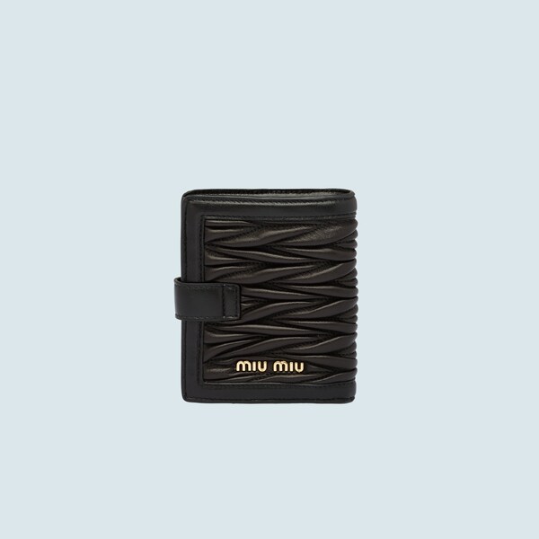 miu miu matelassé leather wallet